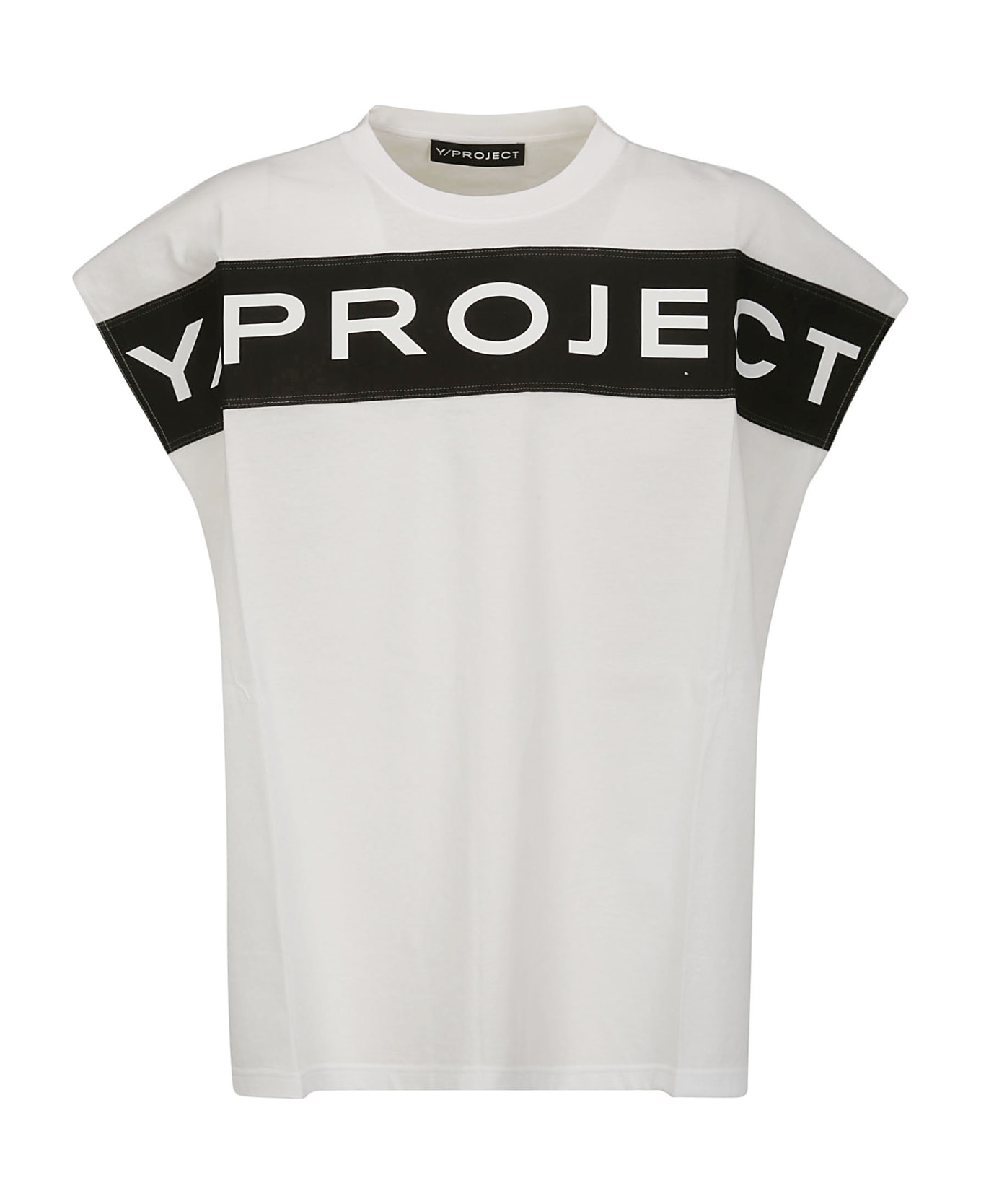 Y/Project Scrunched Logo Tank Top - OPTIC WHITE