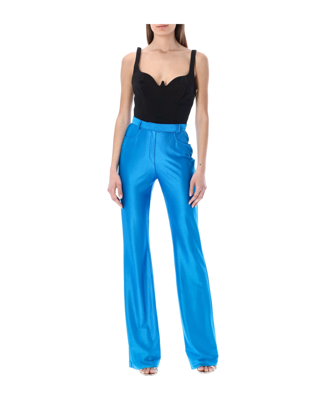 Alexandre Vauthier Capri Blue Flared Pants - CAPRI BLUE