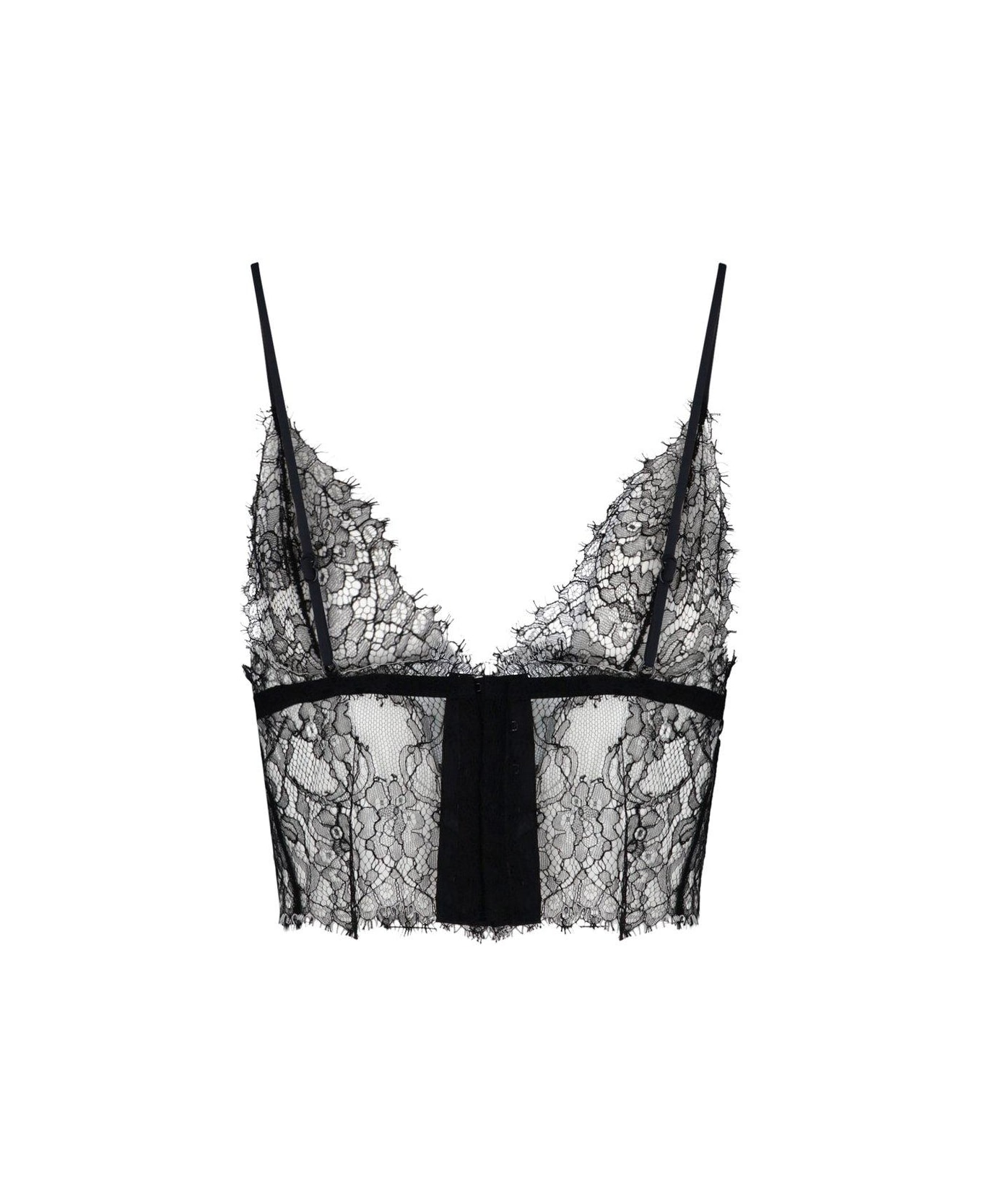 Dolce & Gabbana Lace Detailed Camisole Top - Nero