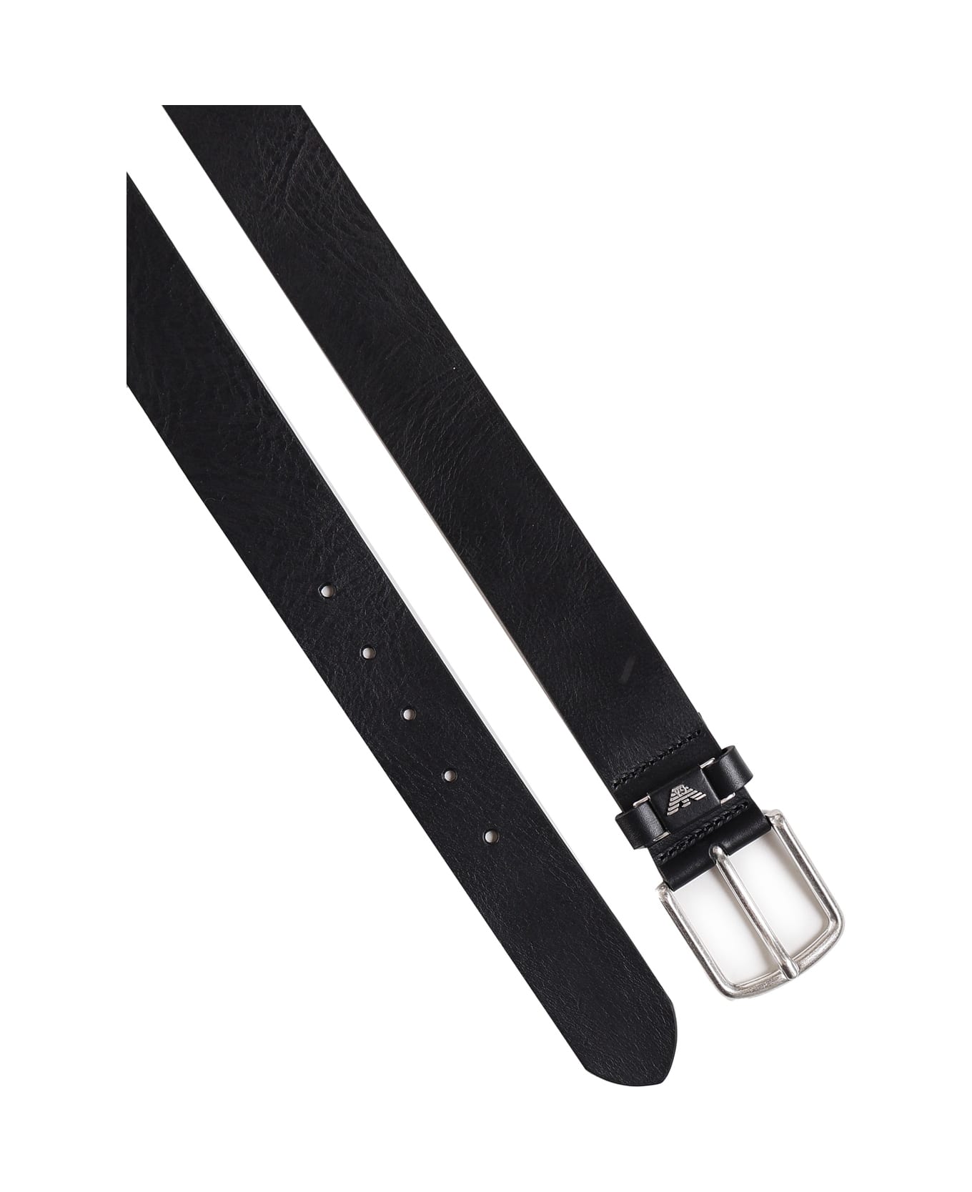Emporio Armani Cowhide Belt - Black