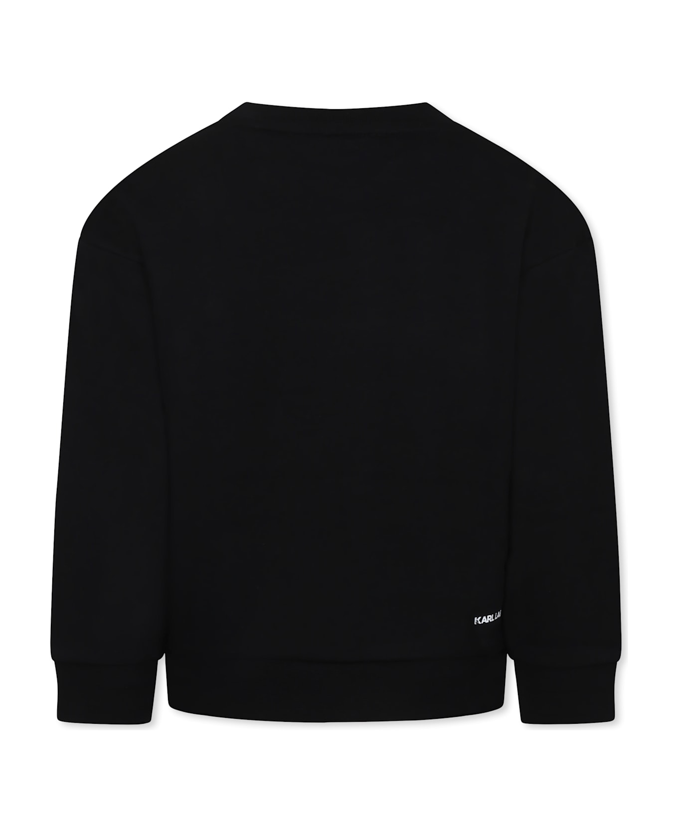 Karl Lagerfeld Kids Black Sweatshirt For Kids With Karl Lagerfeld - Black