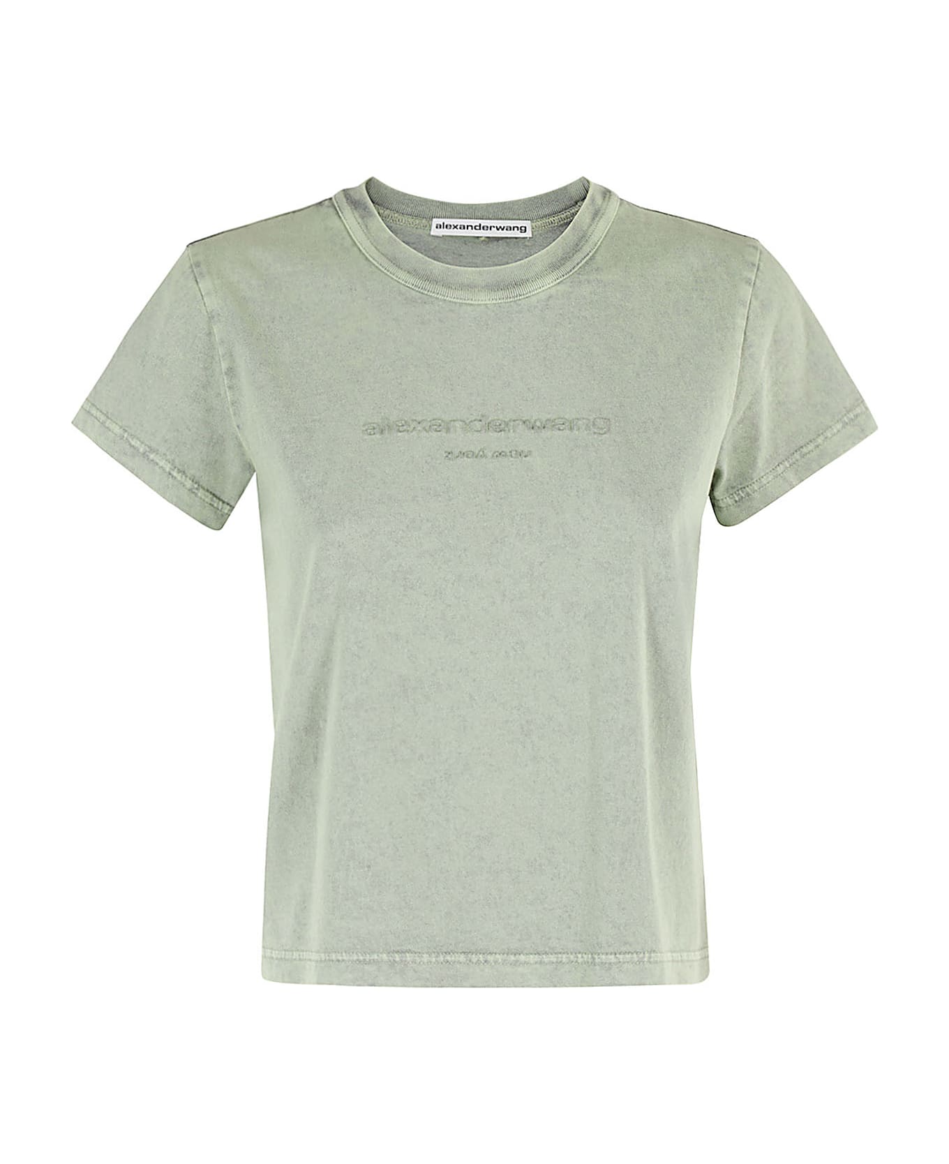 Alexander Wang Bi-color Acid Shrunken Tee With Embossed Logo - A Tシャツ