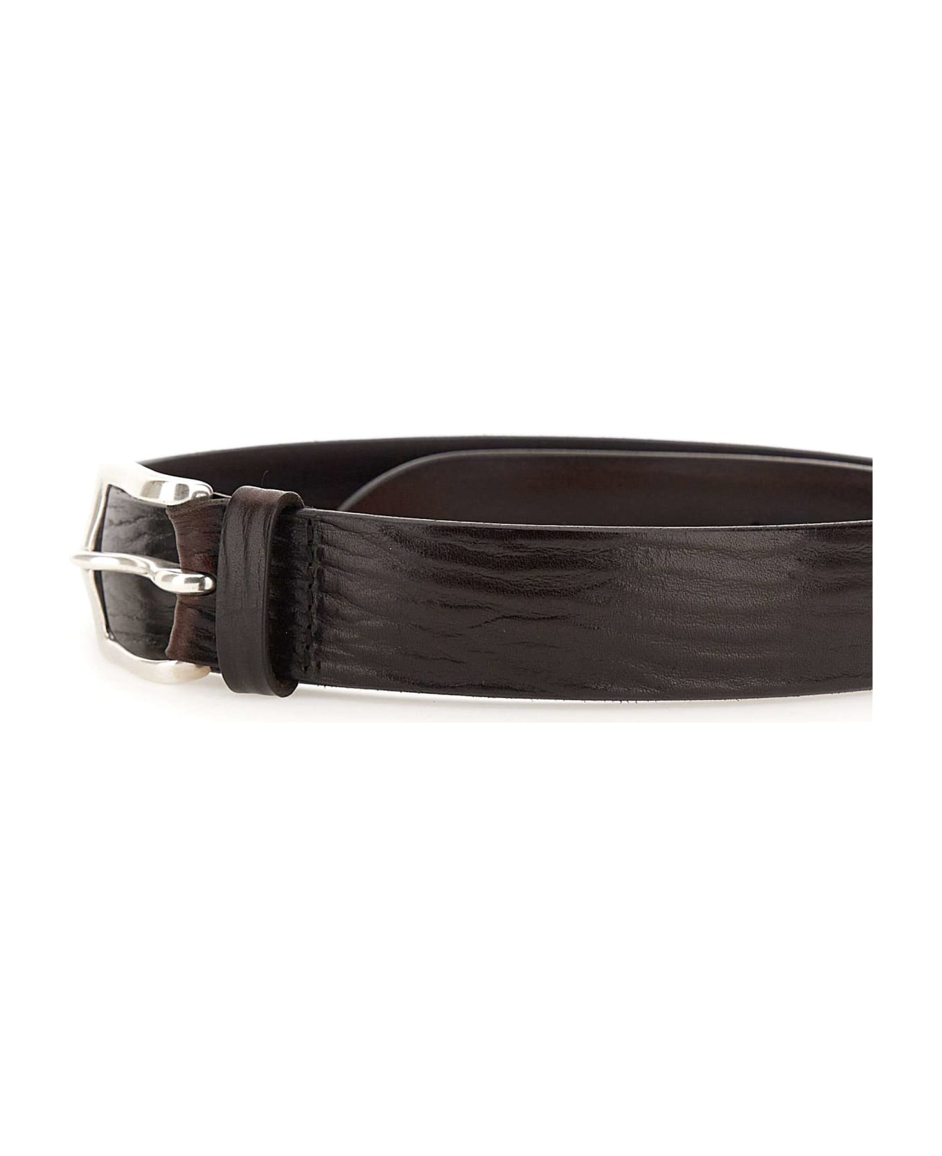 Orciani "blade" Leather Belt - BROWN ベルト