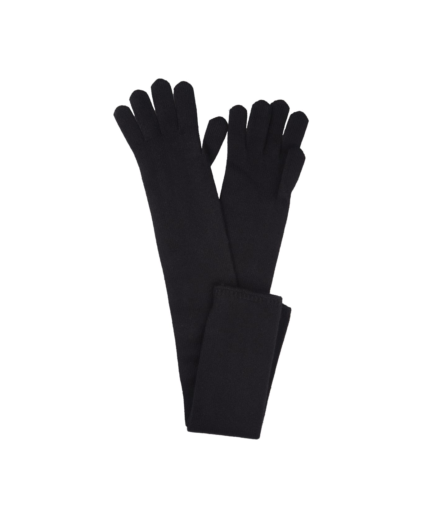 Max Mara Black Timor Long Gloves - Black