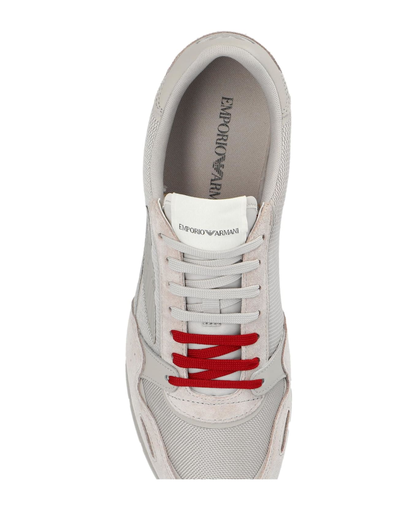 Emporio Armani Sneakers With Logo - Beige スニーカー