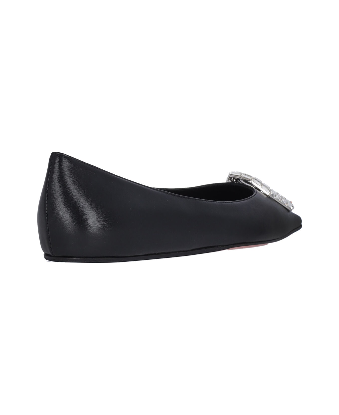 Amina Muaddi 'camelia' Ballet Flats - Black  