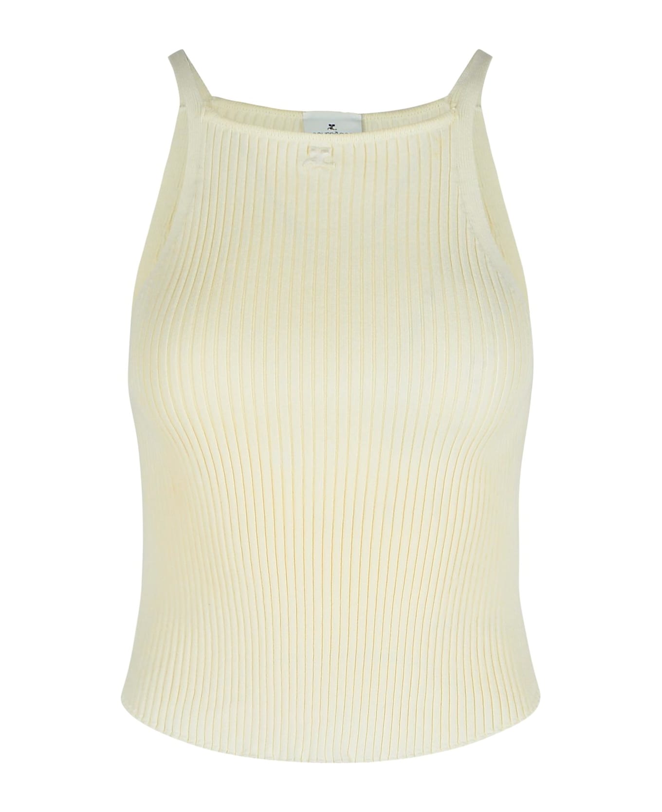 Courrèges Ivory Viscose Blend Top - White