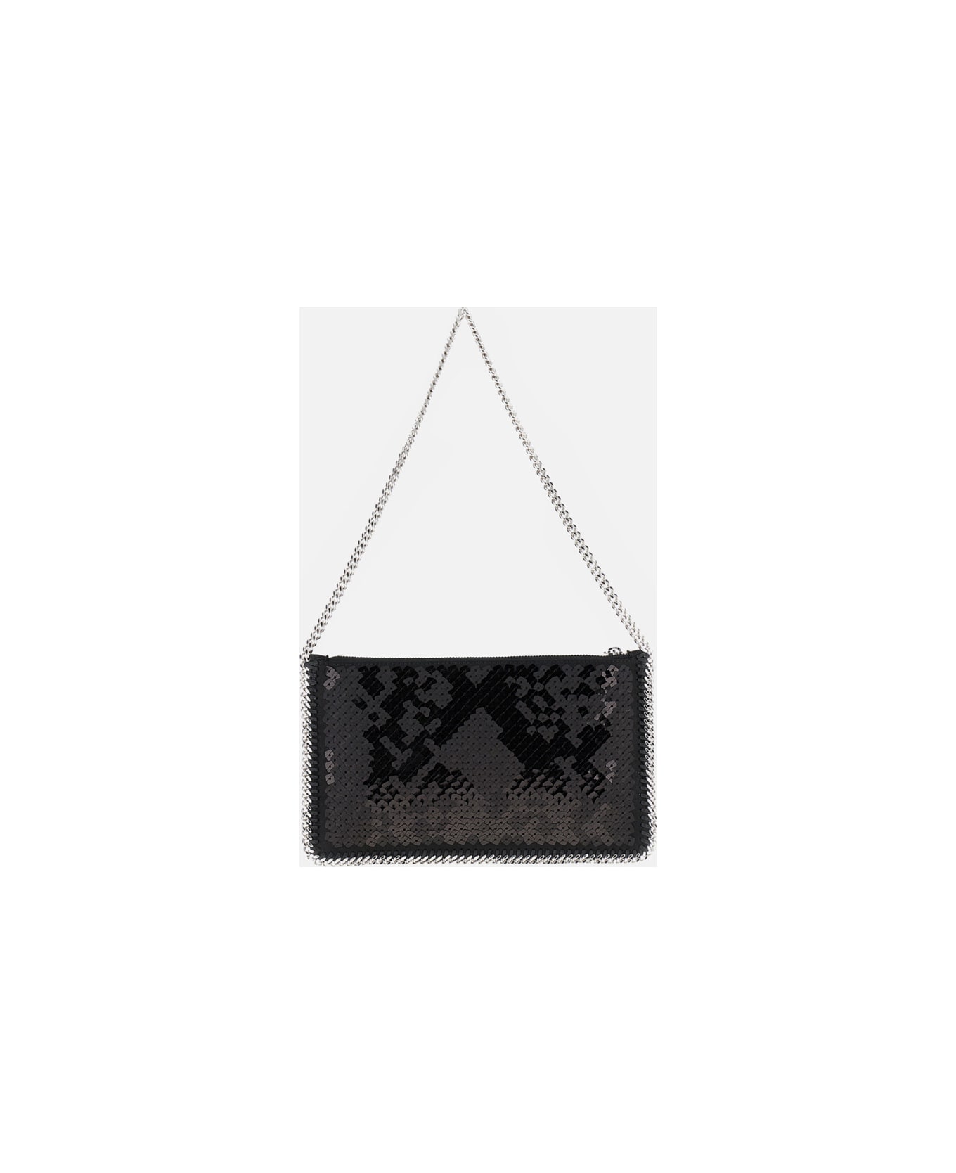 Stella McCartney Falabella Pochette With Sequins Embroidery - Black