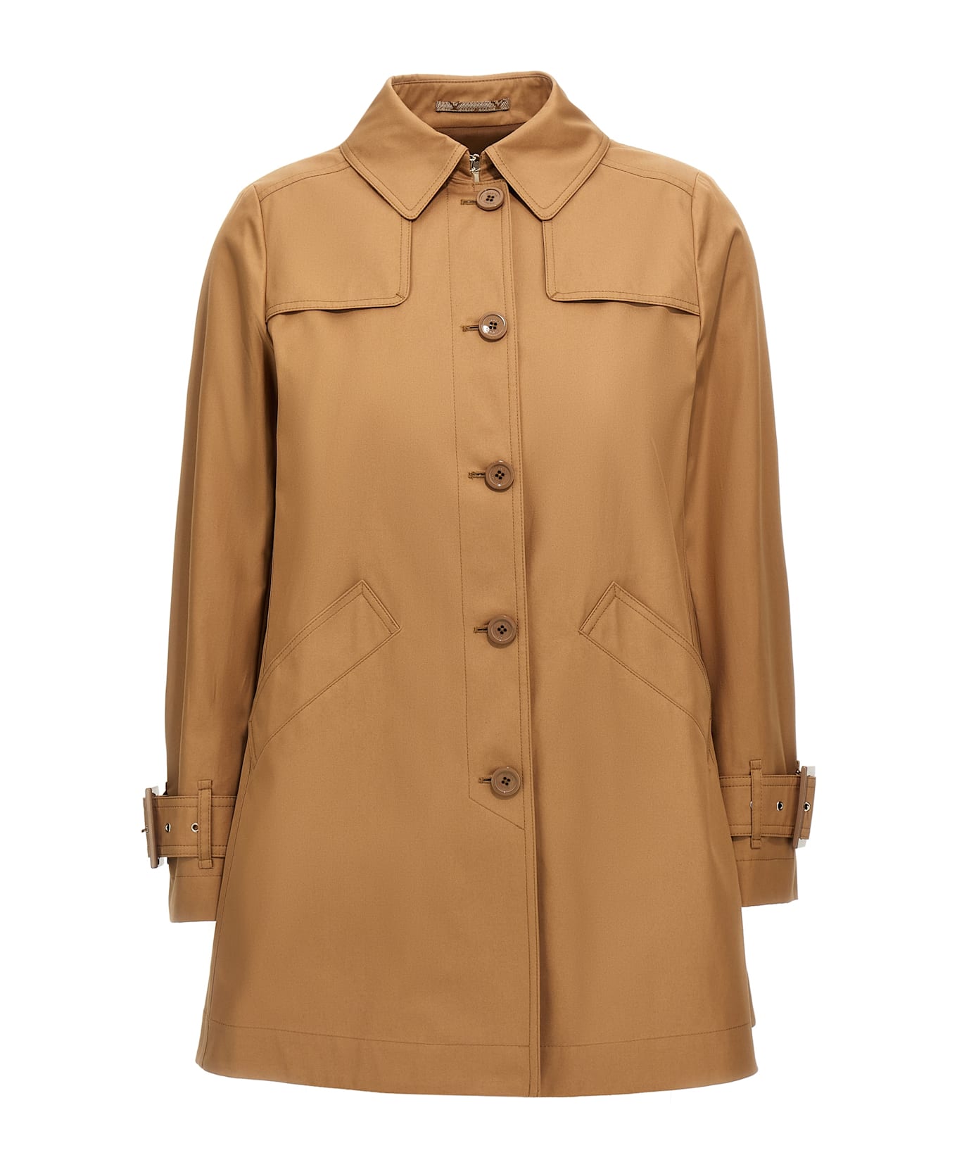 Herno Short Trench Coat - Brown