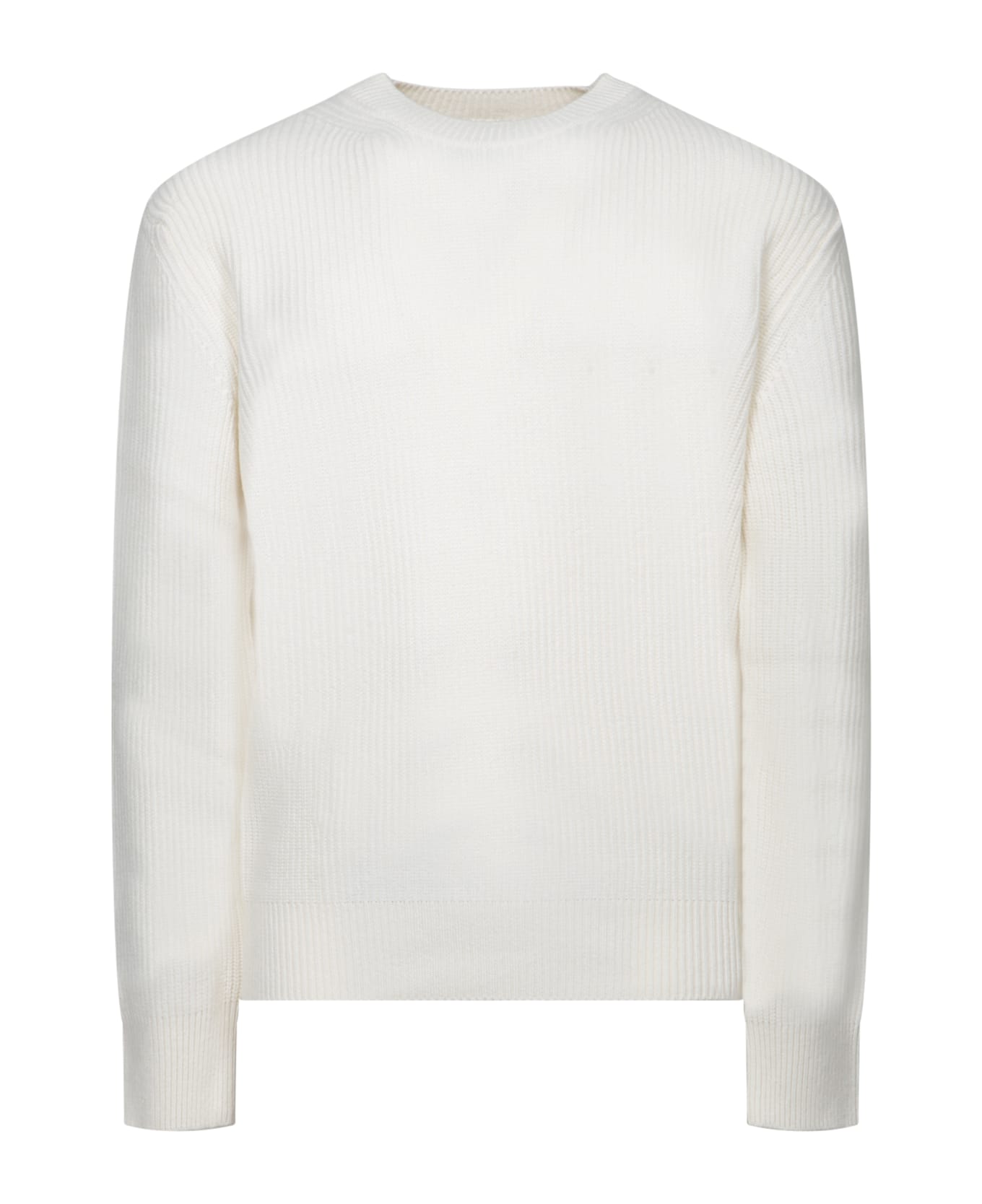 Zegna Cream Cashmere Sweater - White