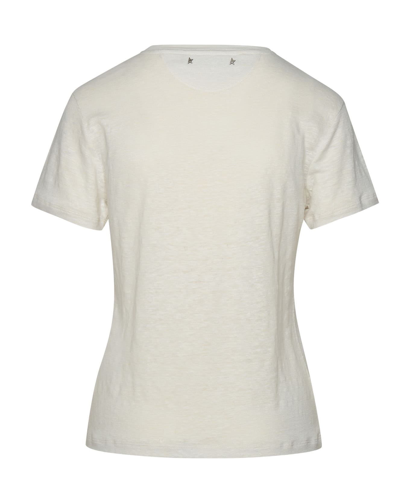 Golden Goose Linen T-shirt - White Tシャツ