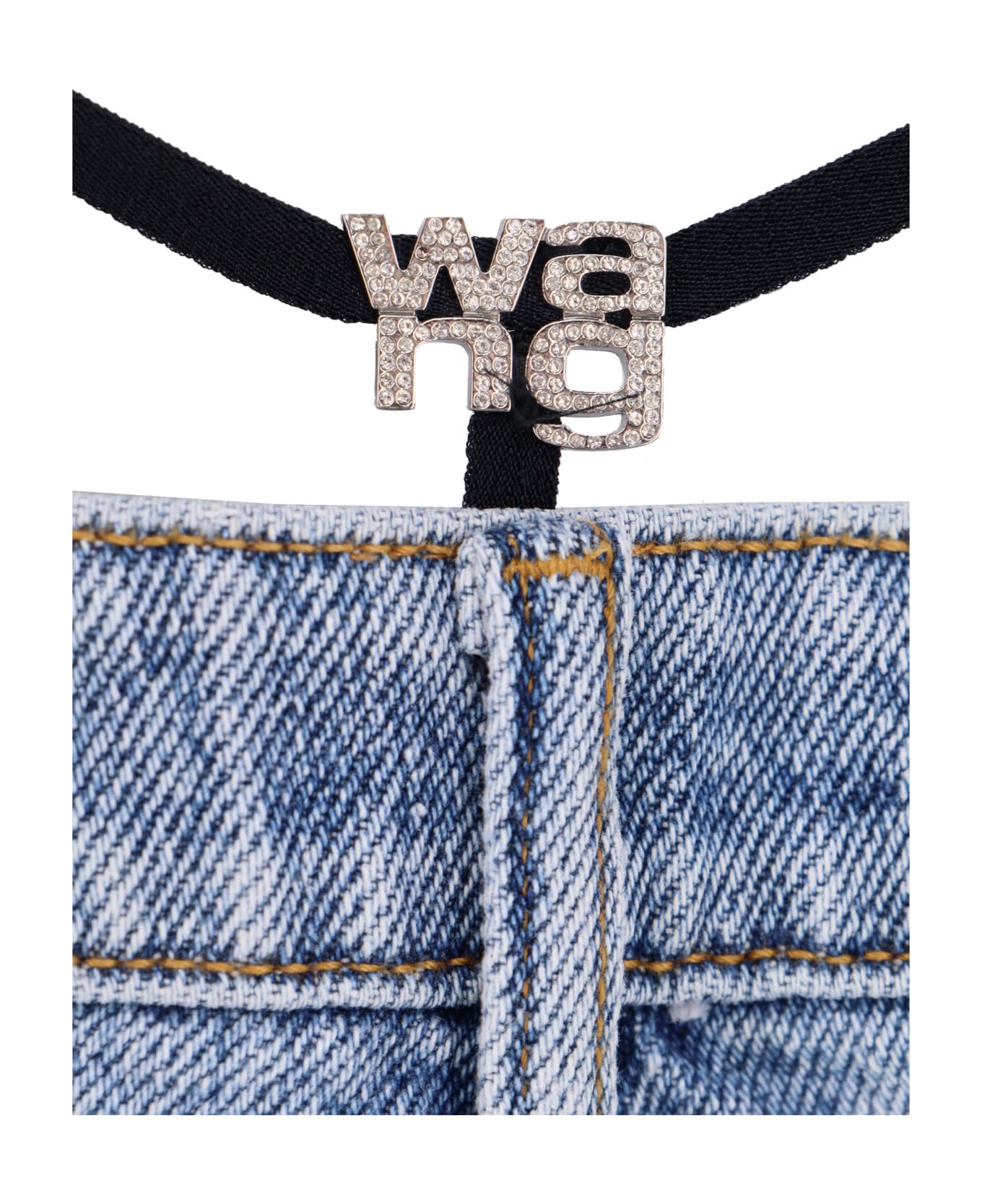 【ALEXANDER WANG】Jeans with pre-styled thong /デニム パンツ T By Alexander Wang - Mid-rise Jeans With Pre-styled Logo