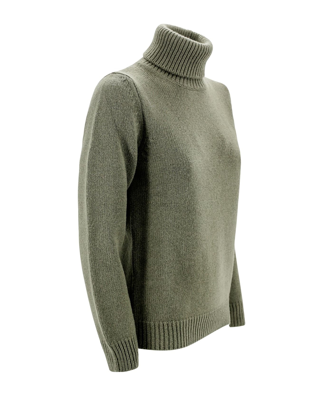 Kangra Ribbed Turtleneck Jumper - Militar green