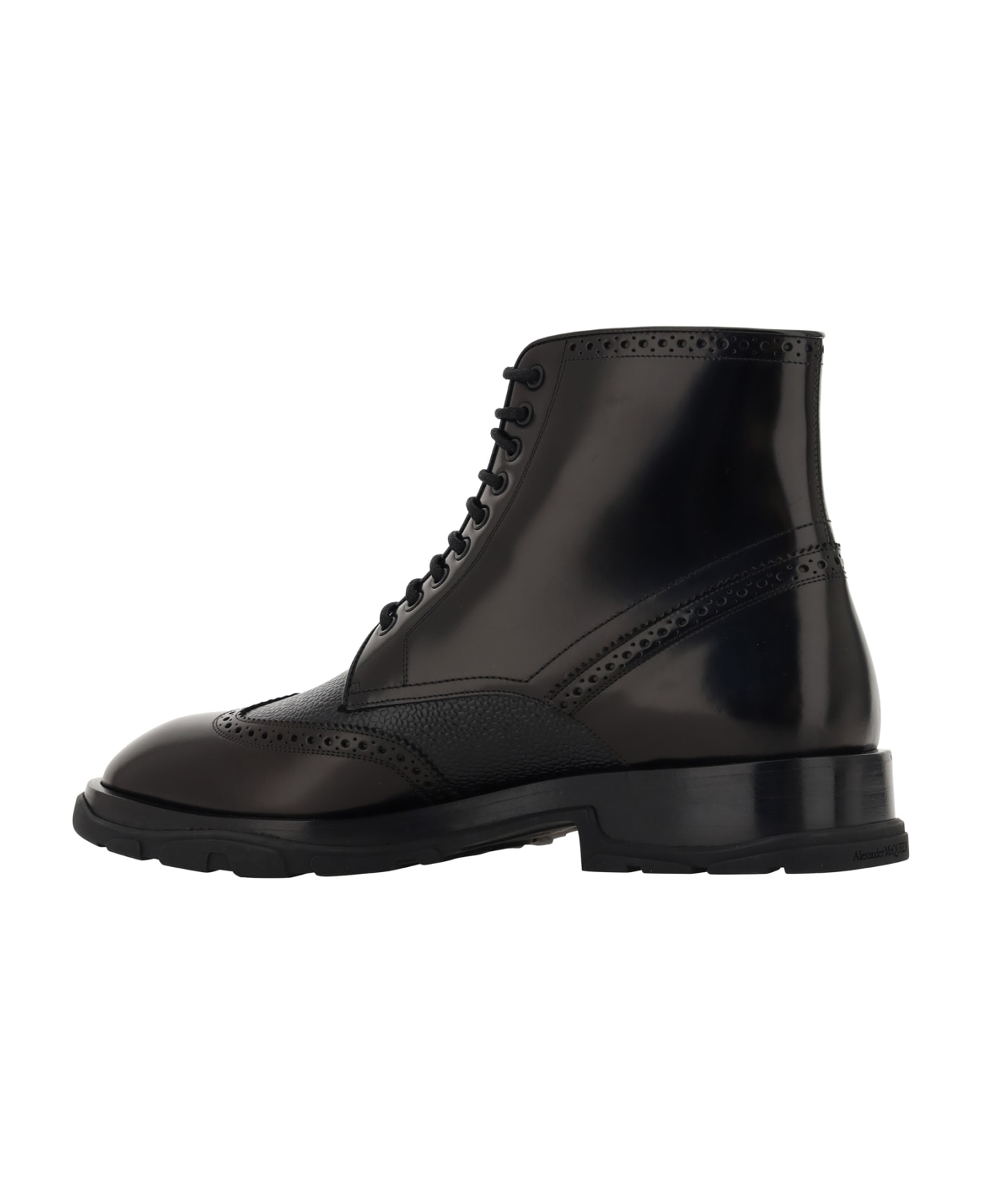 Alexander McQueen Lace Up Boots - Black/black/black ブーツ