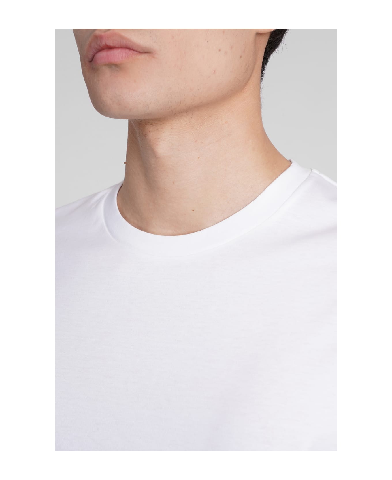Giorgio Armani T-shirt In White Cotton - Bianco ottico シャツ