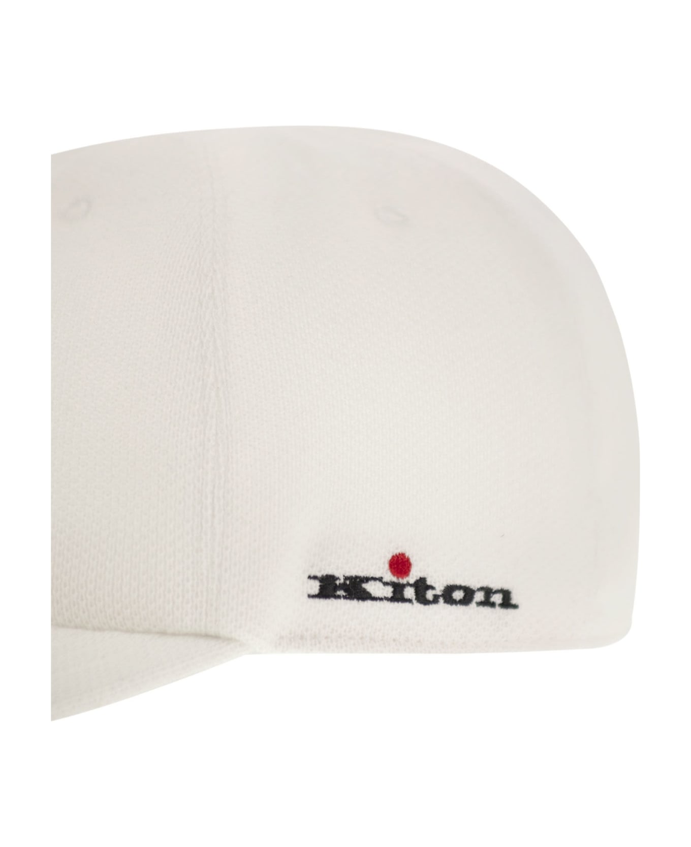 Kiton Cotton Baseball Cap - White