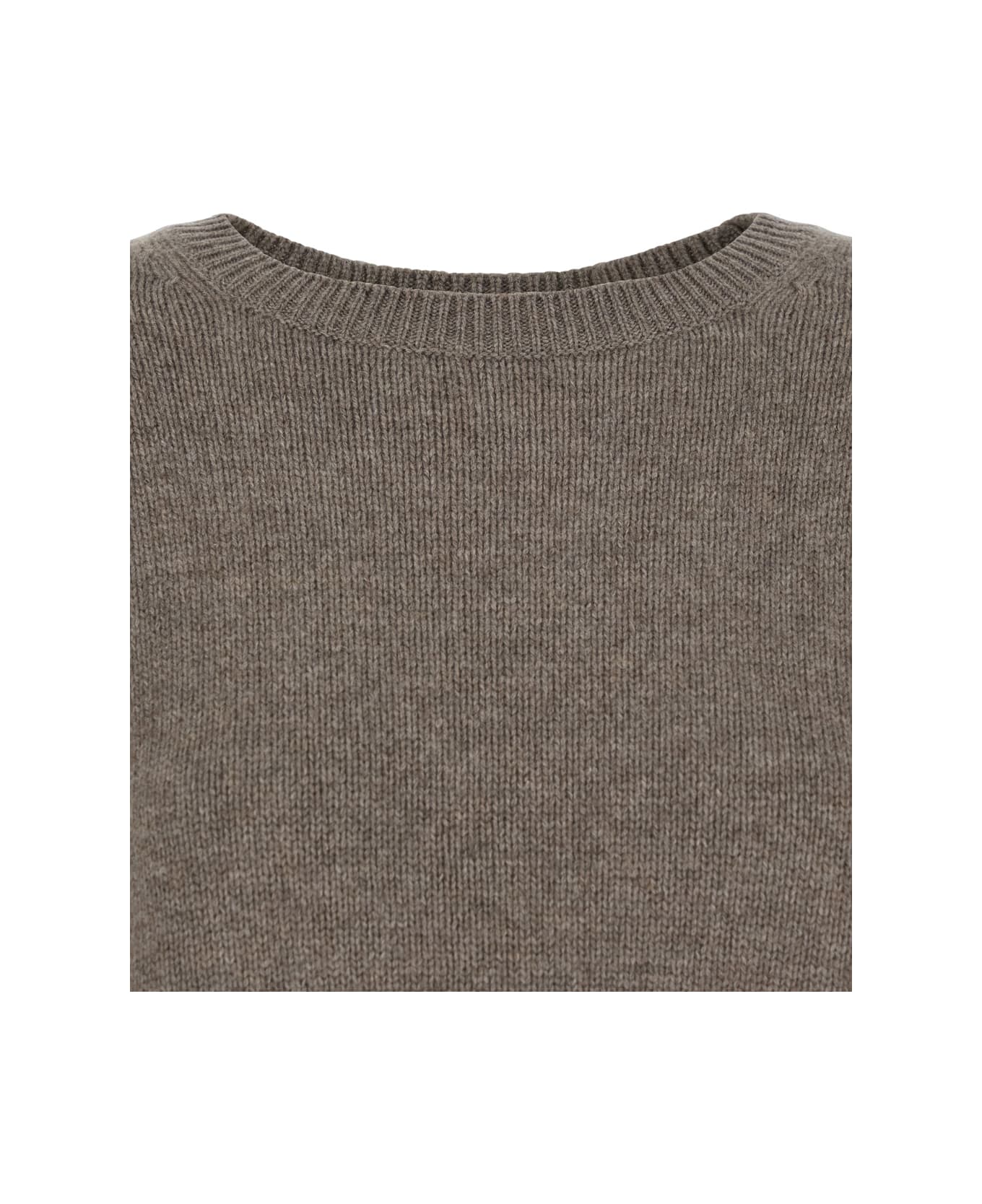 Lisa Yang 
mila
 Grey Sweater With Ribbed Trim In Cashmere Woman - Brown