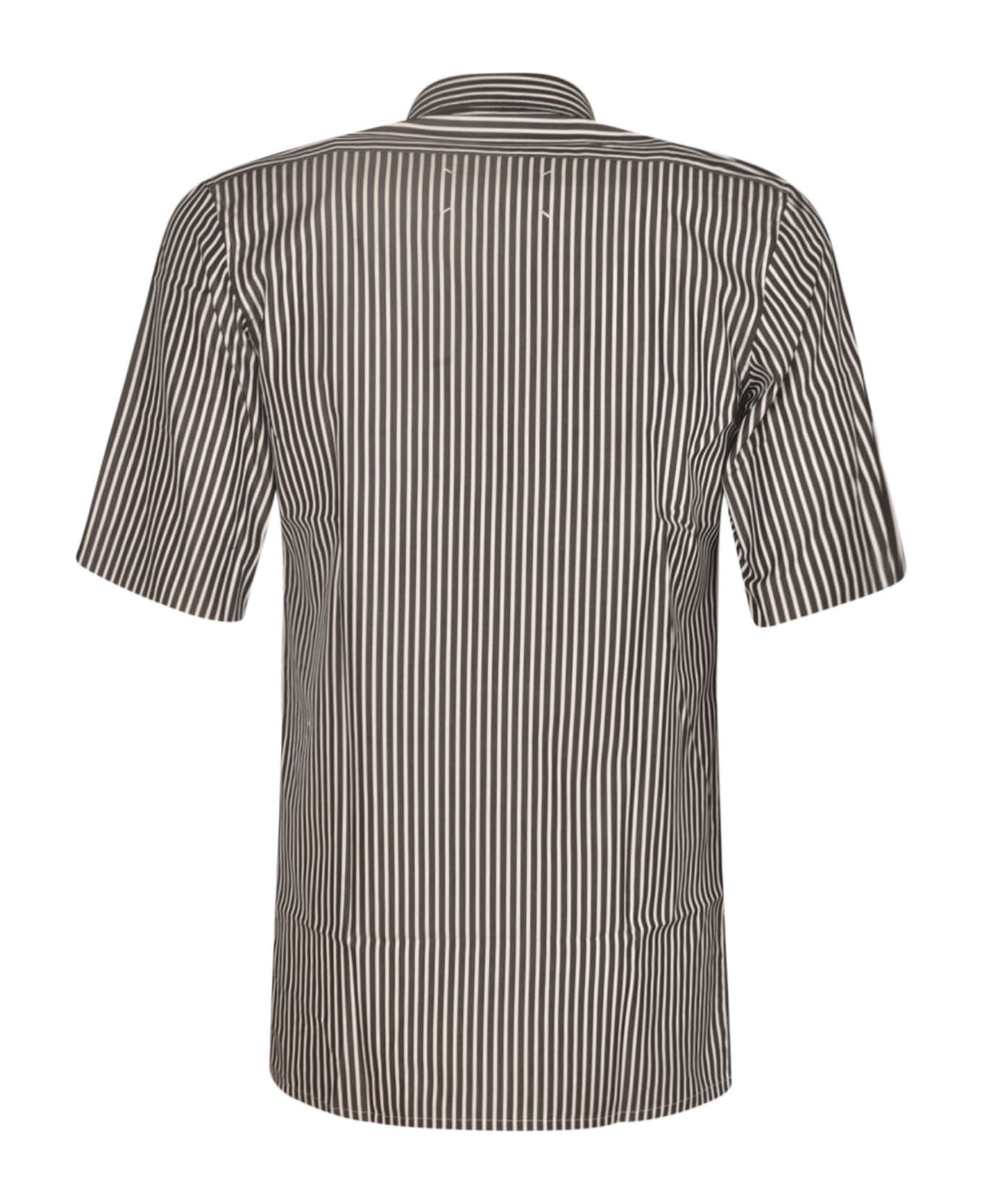 Maison Margiela Short-sleeved Stripe Shirt - Black シャツ