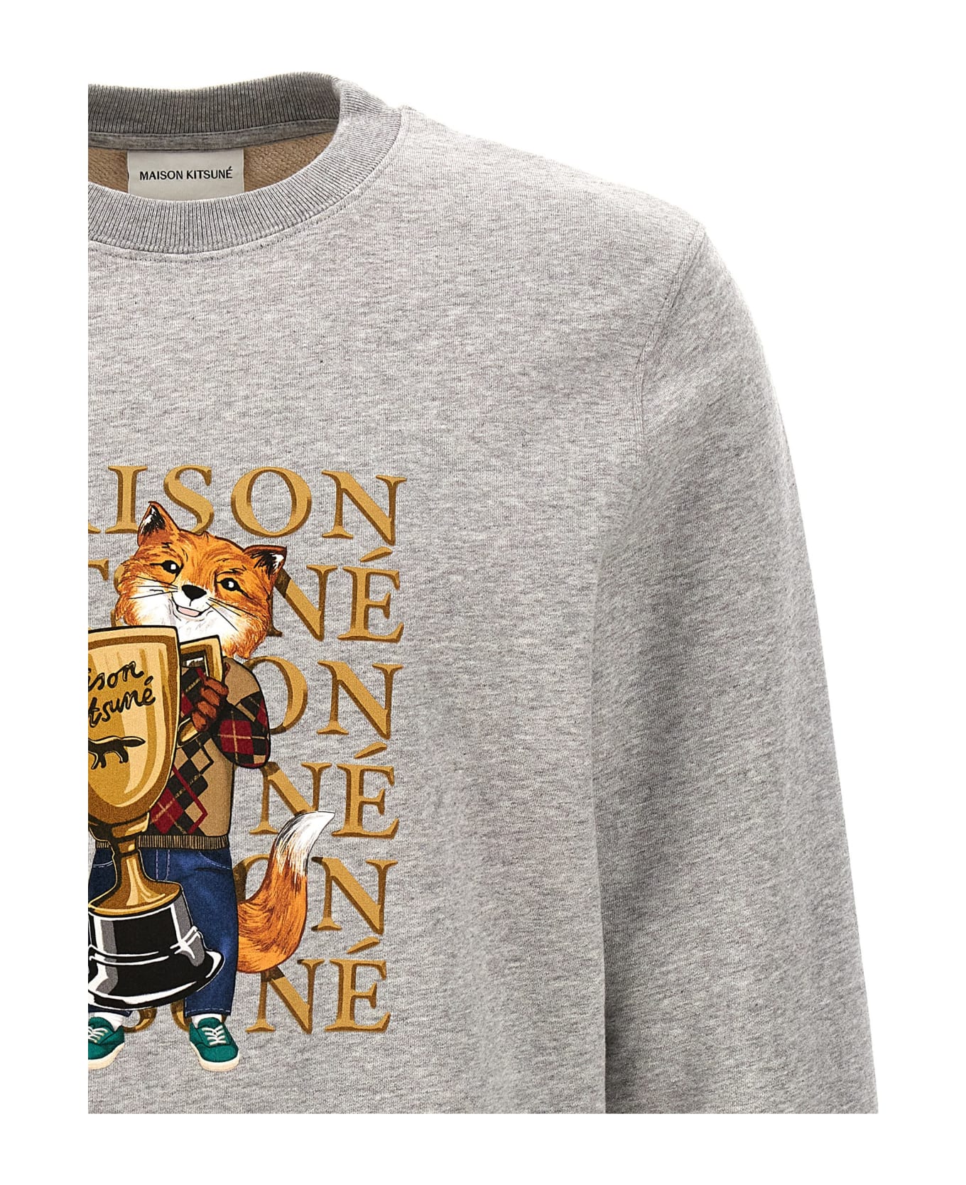 Maison Kitsuné 'fox Champion' Sweatshirt - Gray