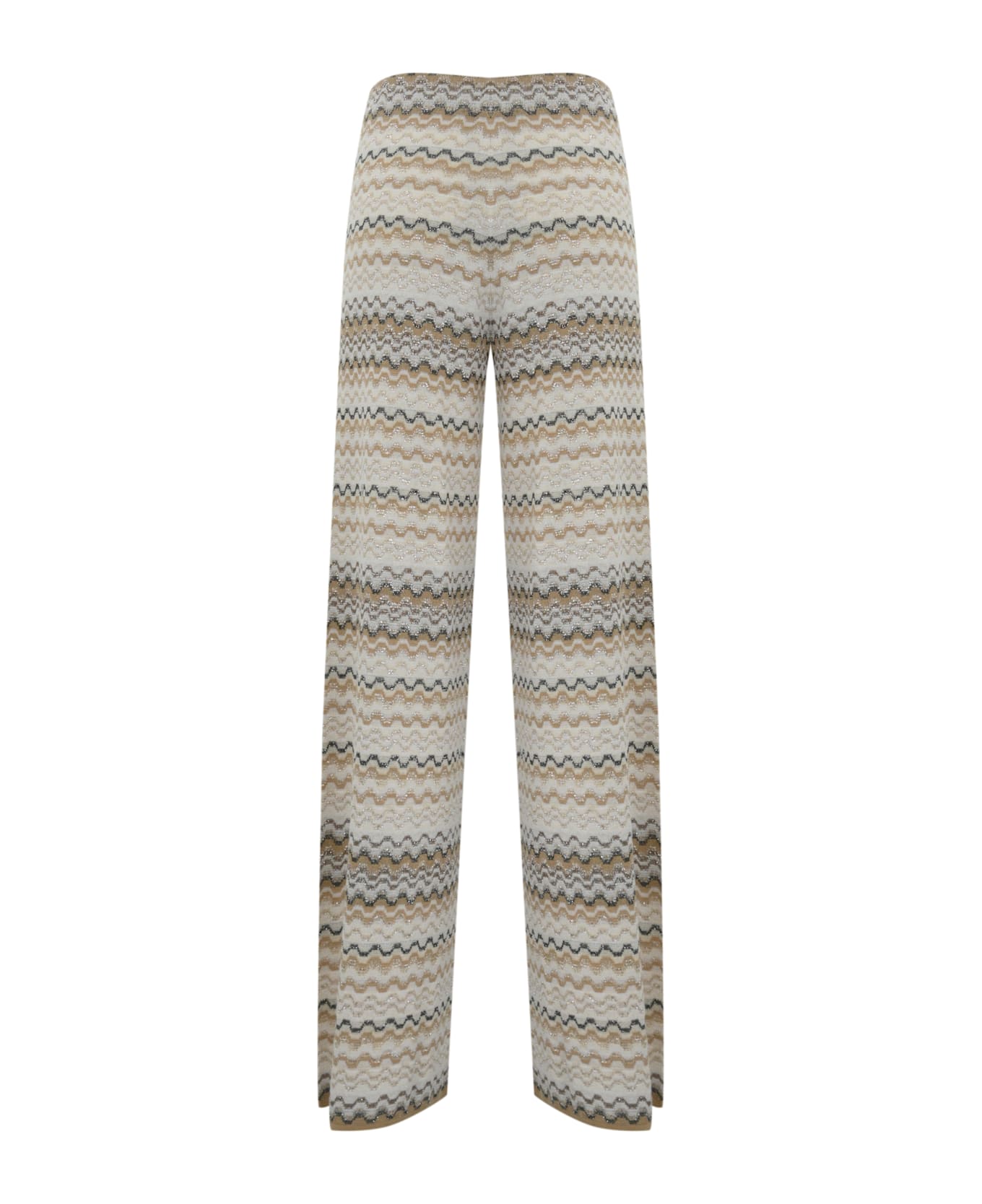 D.Exterior Jacquard Trousers In Cotton And Viscose Lurex Blend - DUNA