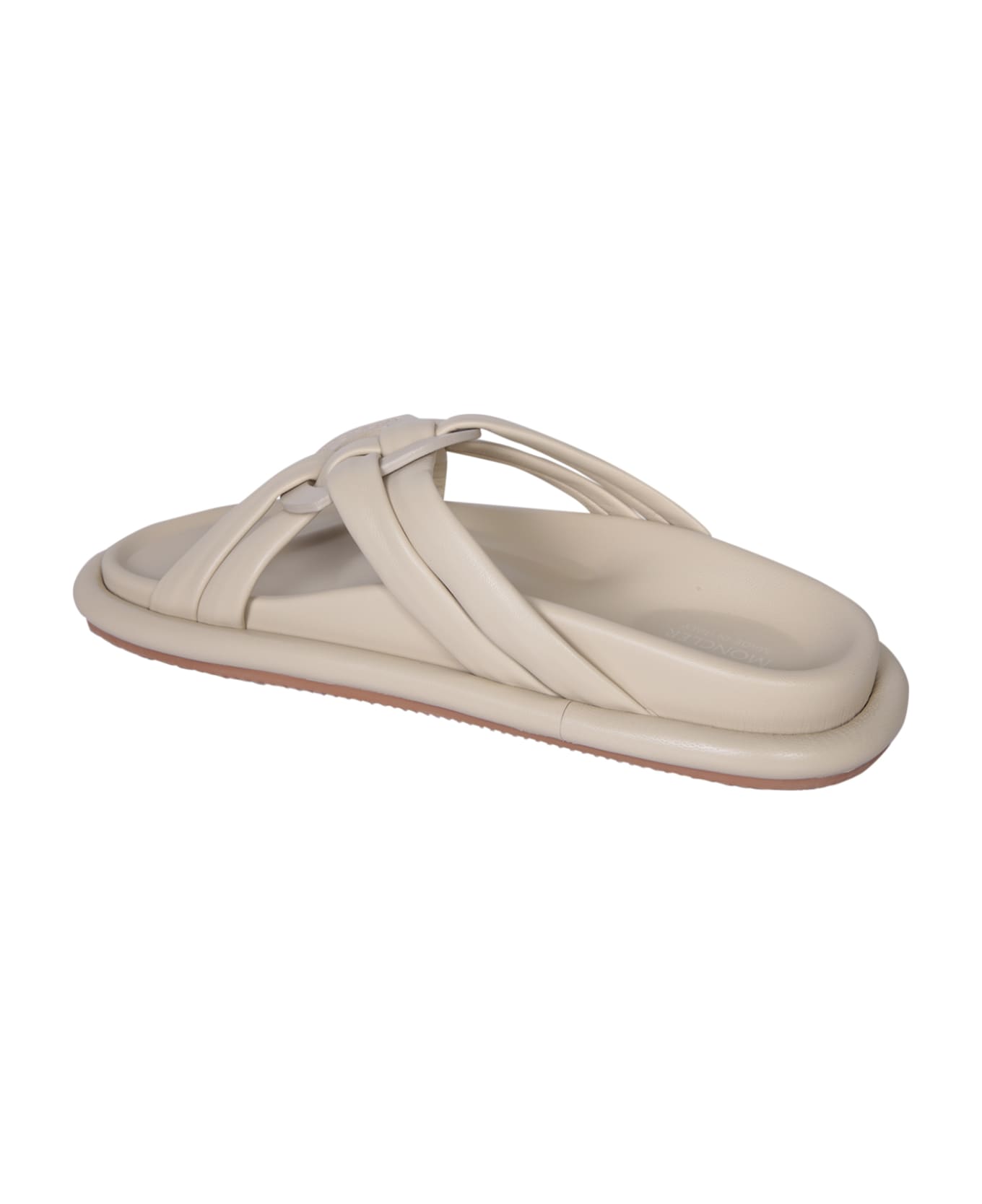 Moncler Bell Soft Ivory Sandals - White