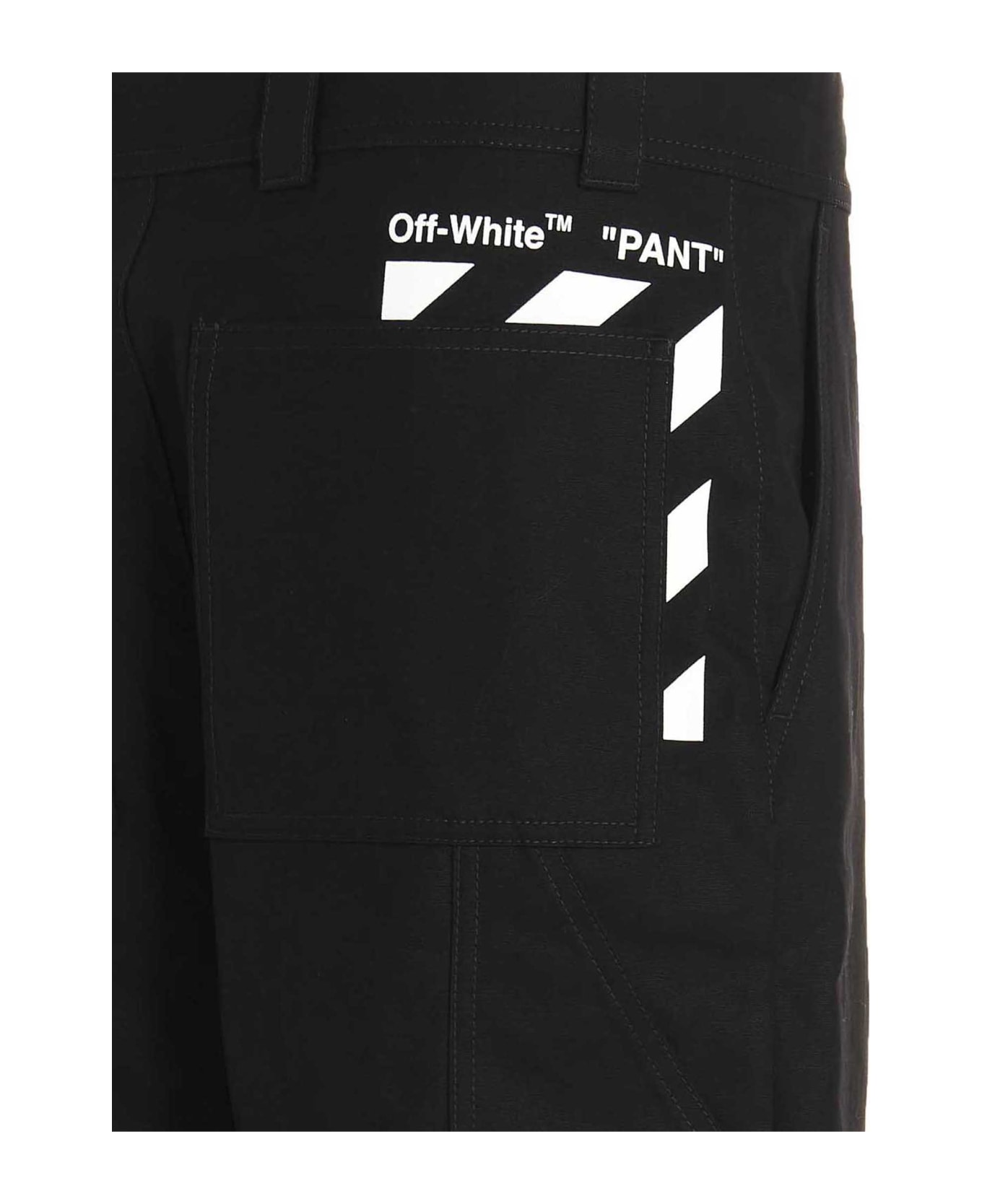 Off-White Diag Pkt Carpenter' Pants - White/Black