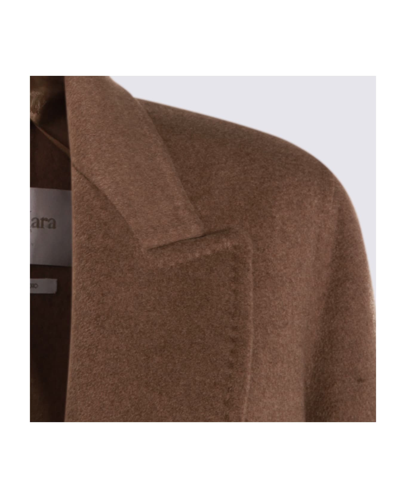 Max Mara Brown Cashmere Armonia Coat - CACHA SCURO
