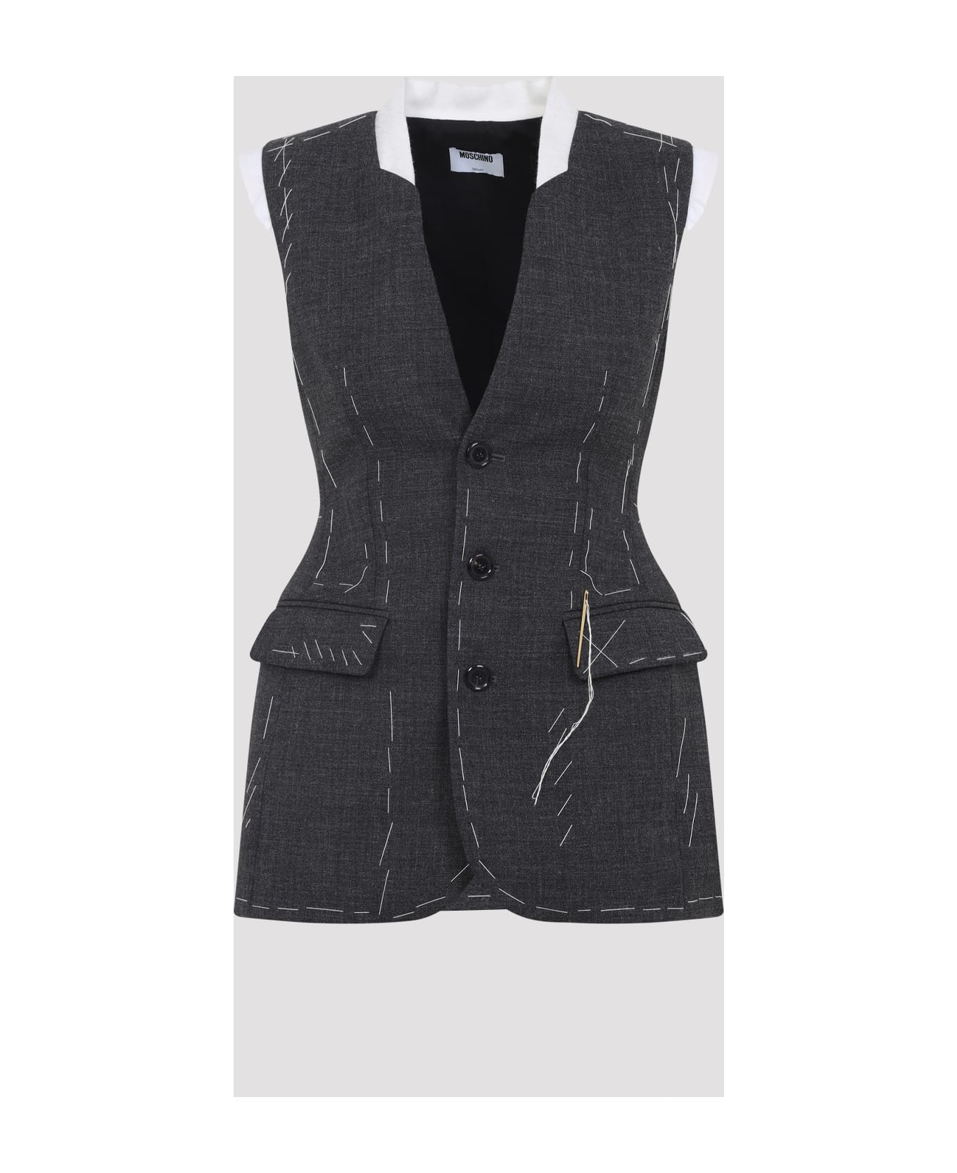 Moschino Wool Vest - Fantasia Grigio