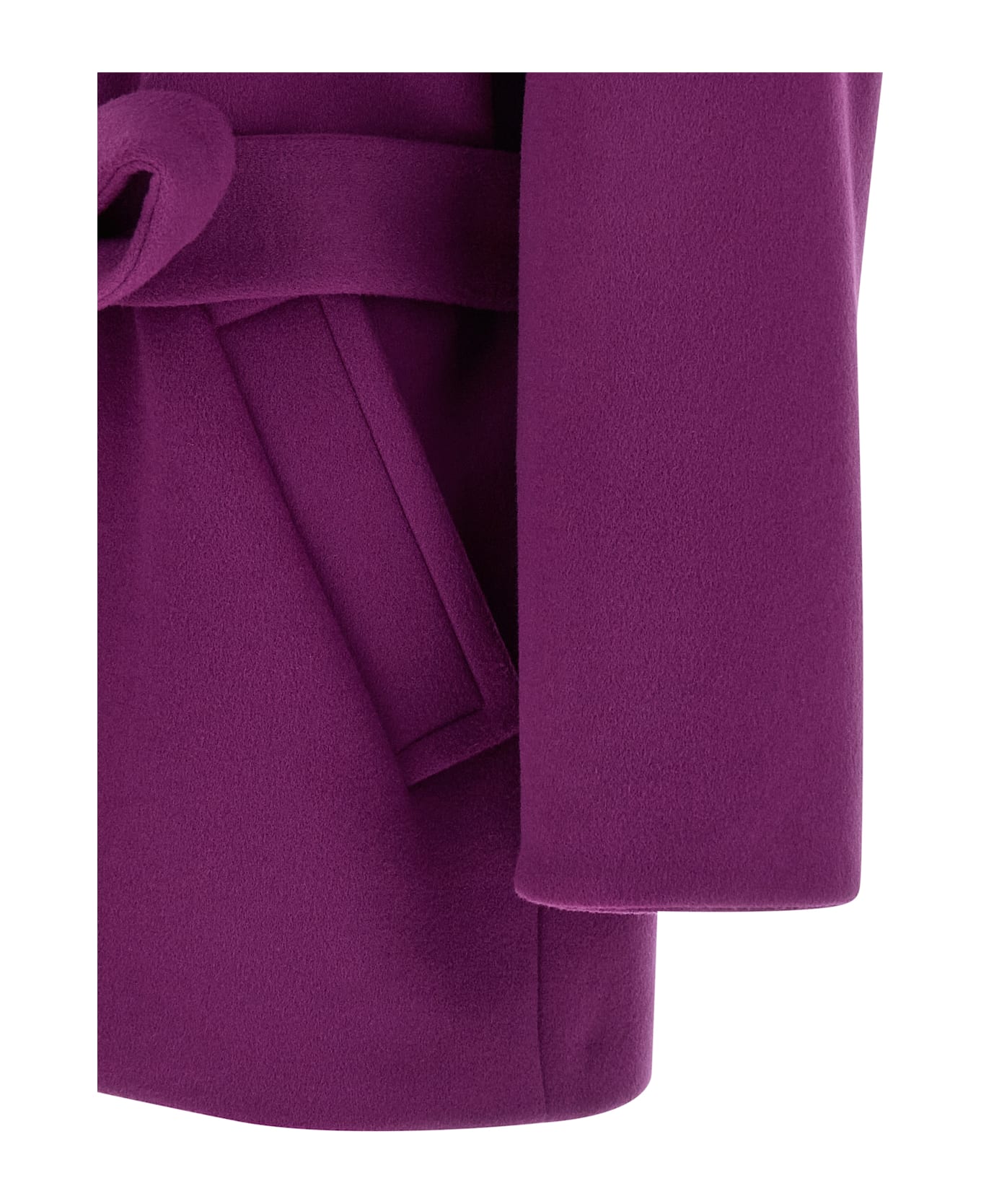 Saint Laurent Double-face Wool Coat - Purple