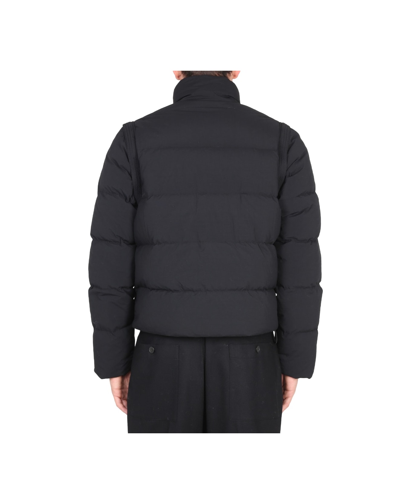 Ten C Down Jacket With Removable Sleeves - BLACK
