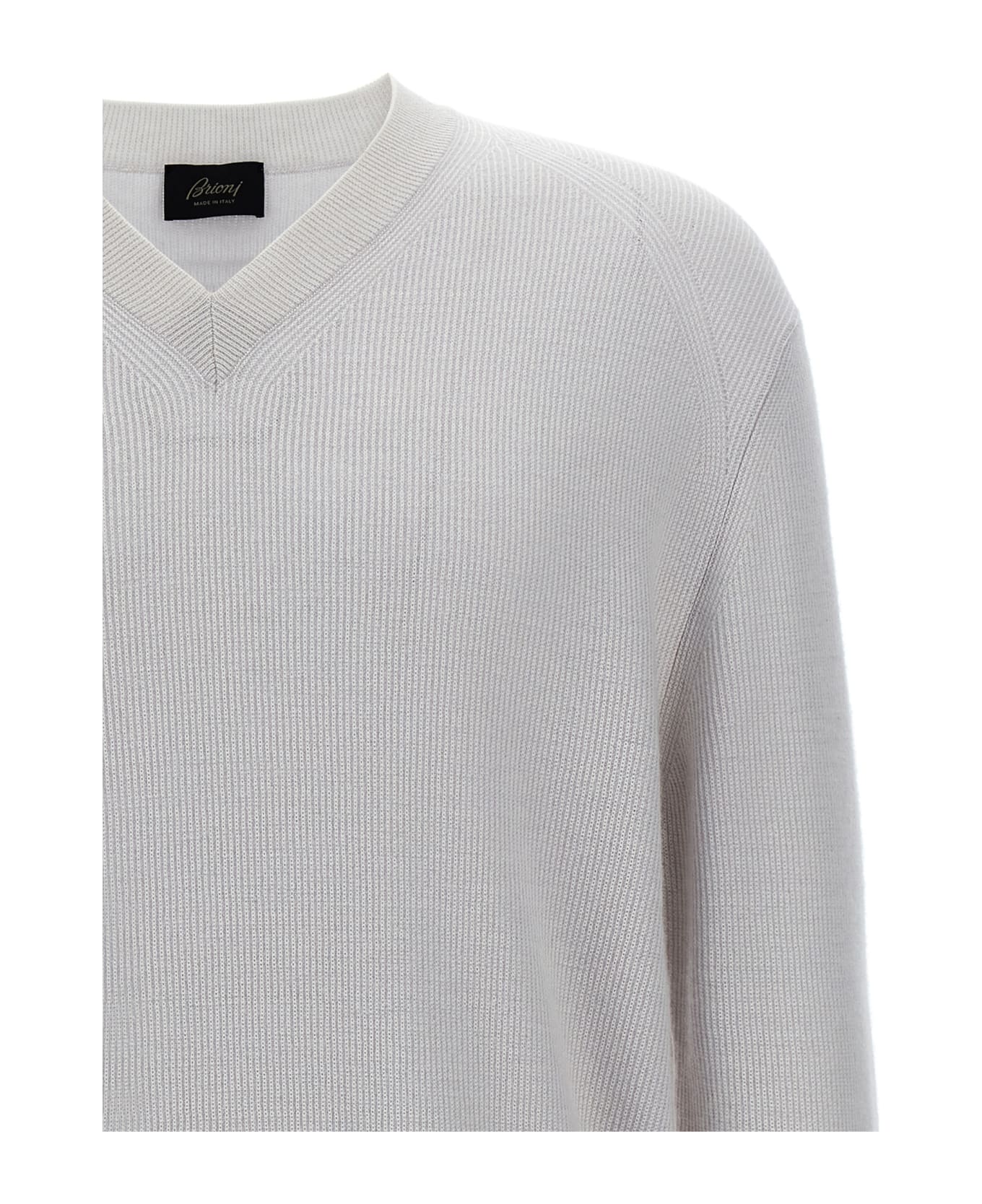 Brioni V-neck Sweater - White