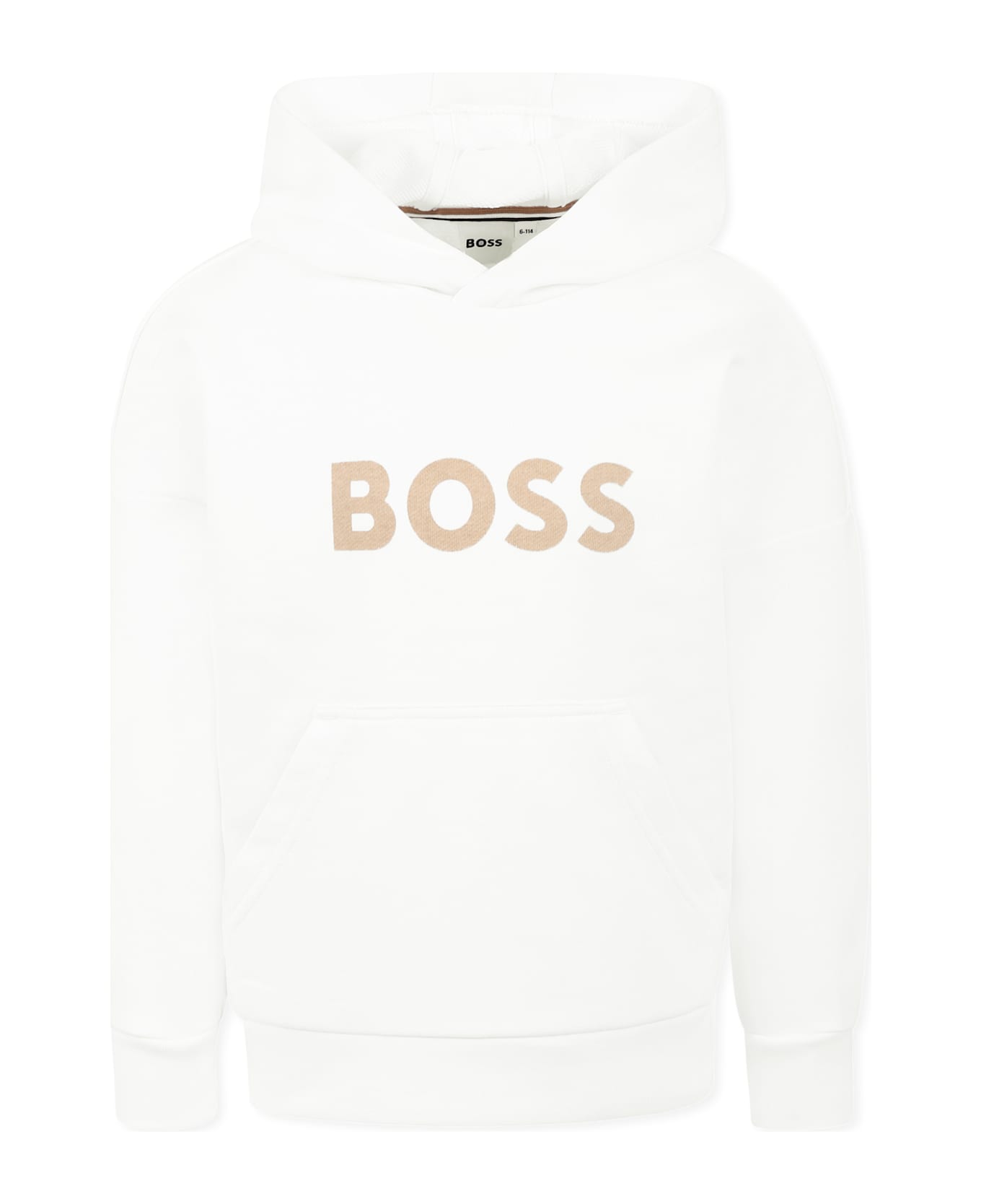 Hugo Boss White Sweatshirt For Boy With Logo - White