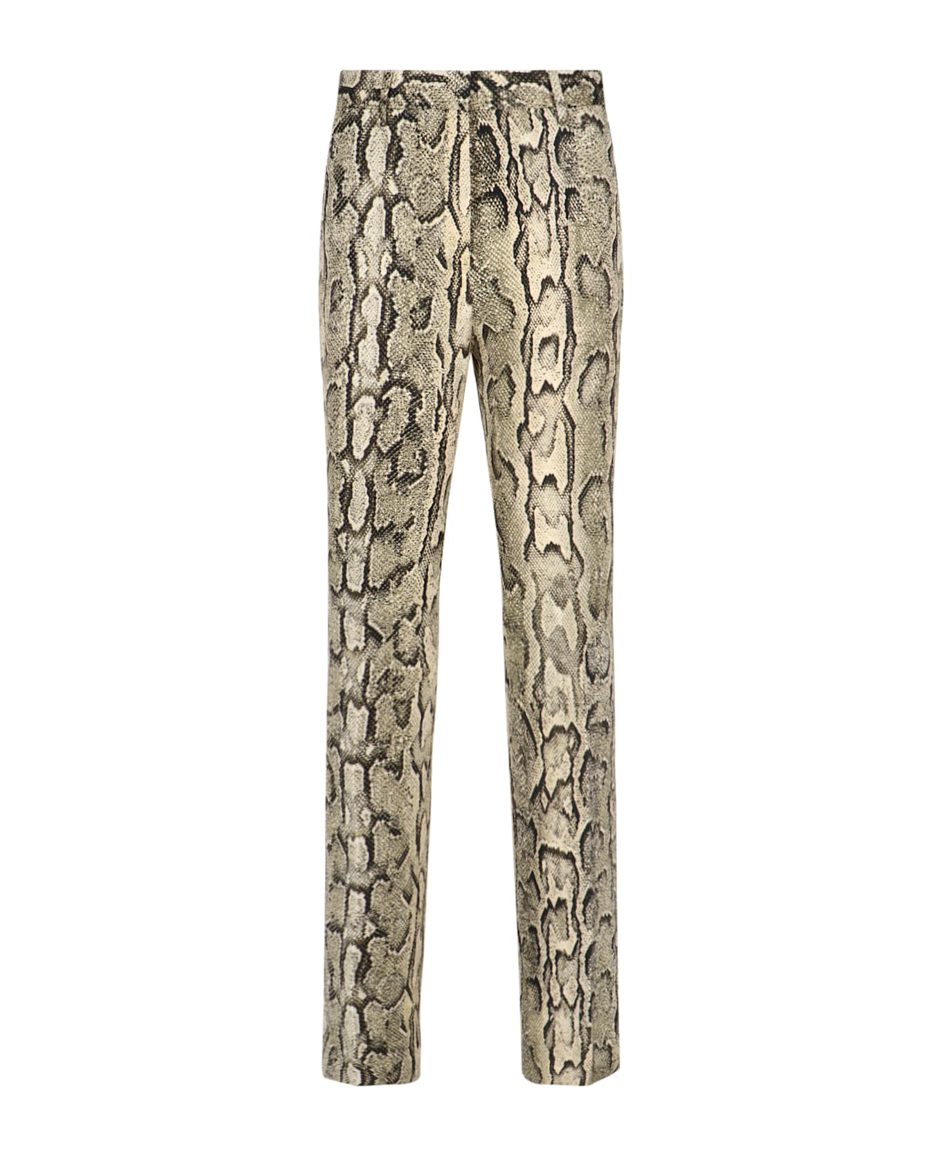 Dries Van Noten Python Print Pants - Beige