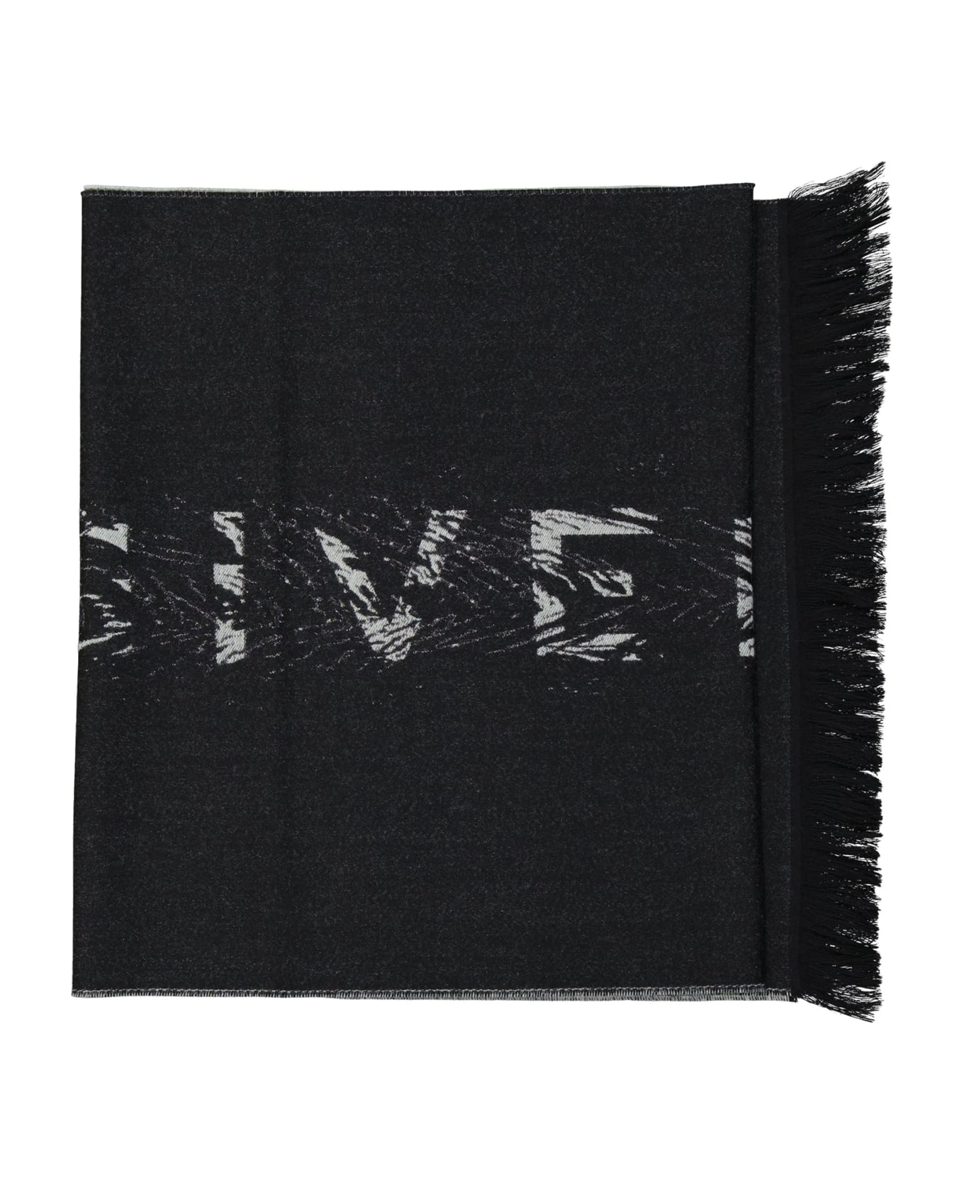Givenchy Logo Wool Scarf - Black