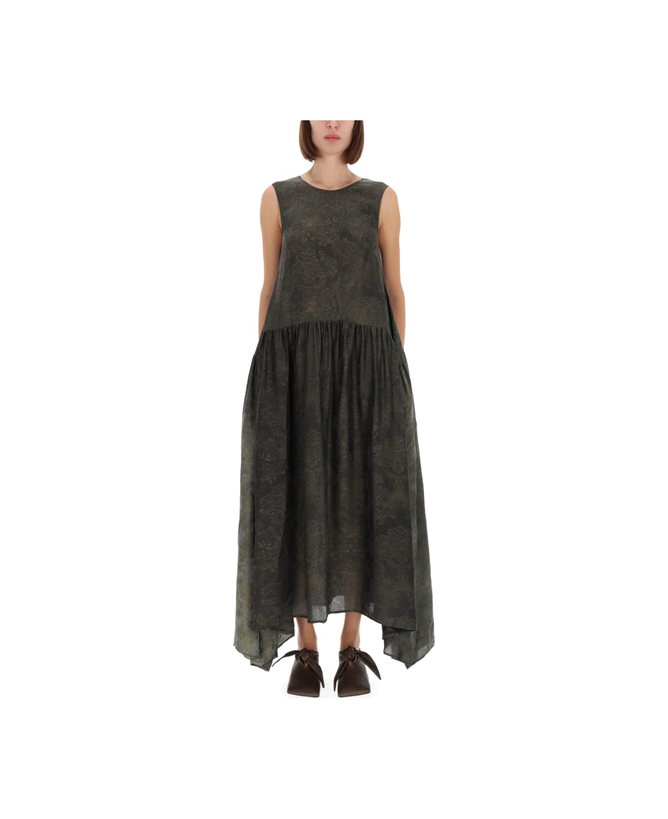 Uma Wang Long "avery" Dress - GREEN