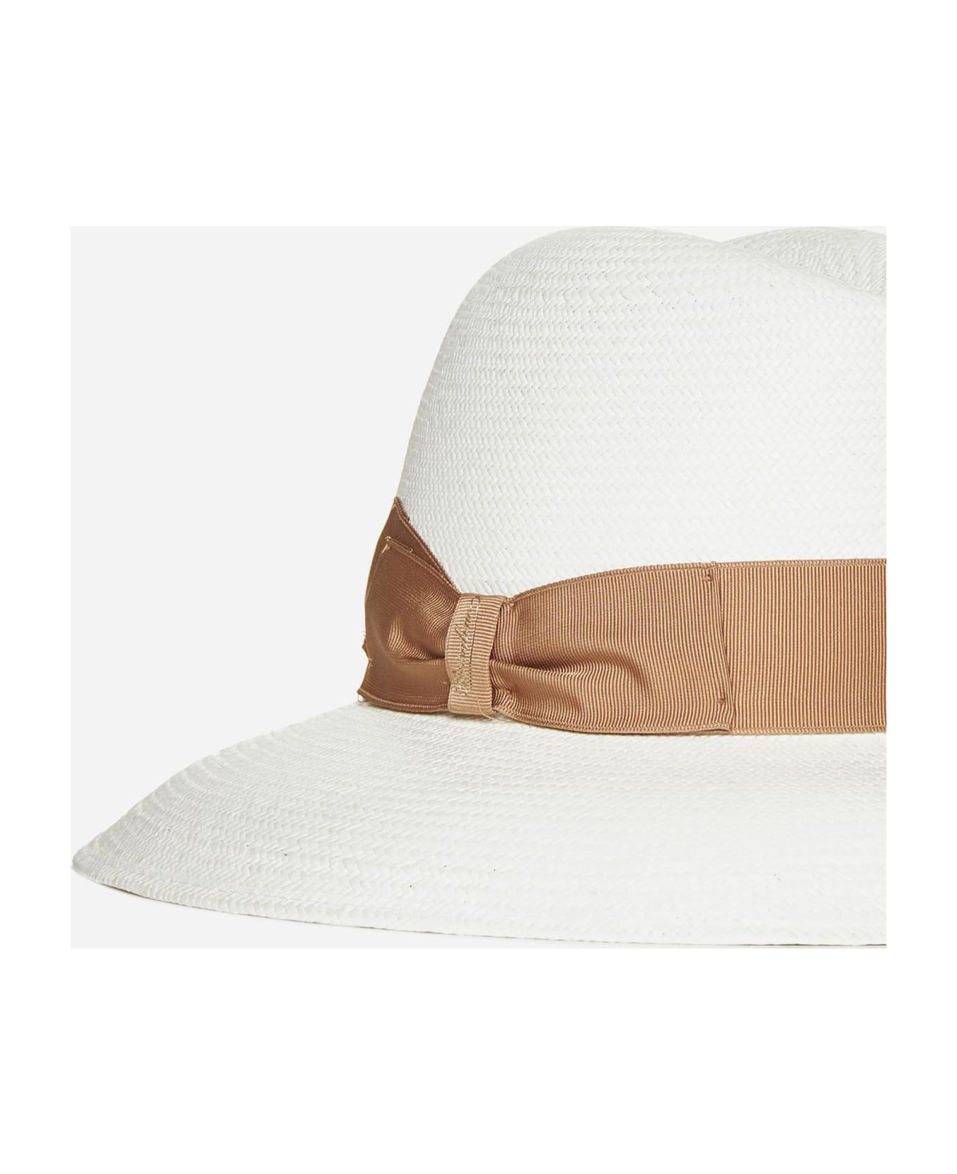 Borsalino Caludette Large Brim Panama Hat - Beige