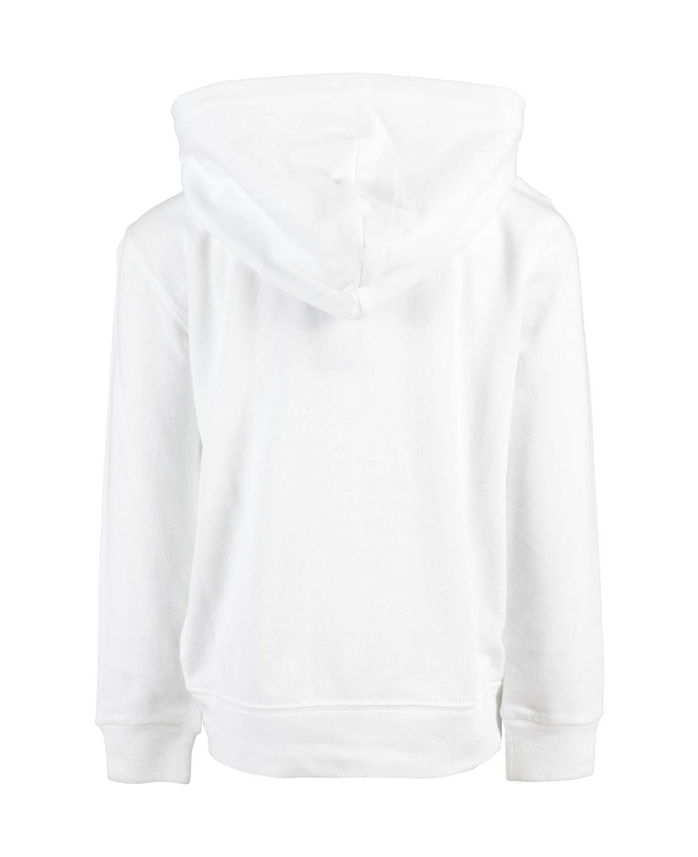 Ralph Lauren Logo Embroidered Zipped Hoodie - White ニットウェア＆スウェットシャツ