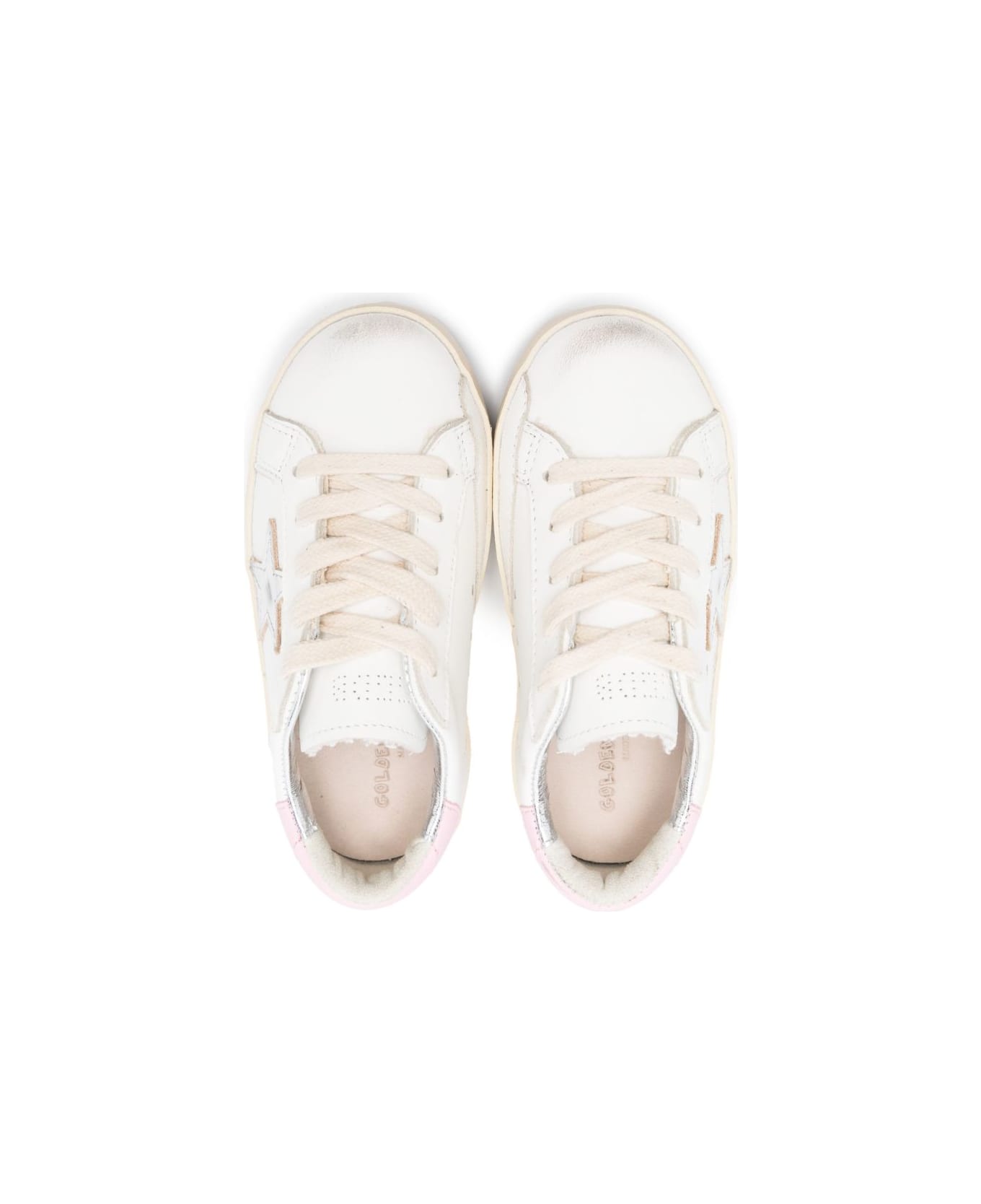 Golden Goose Kids Sneakers With Decoration - White