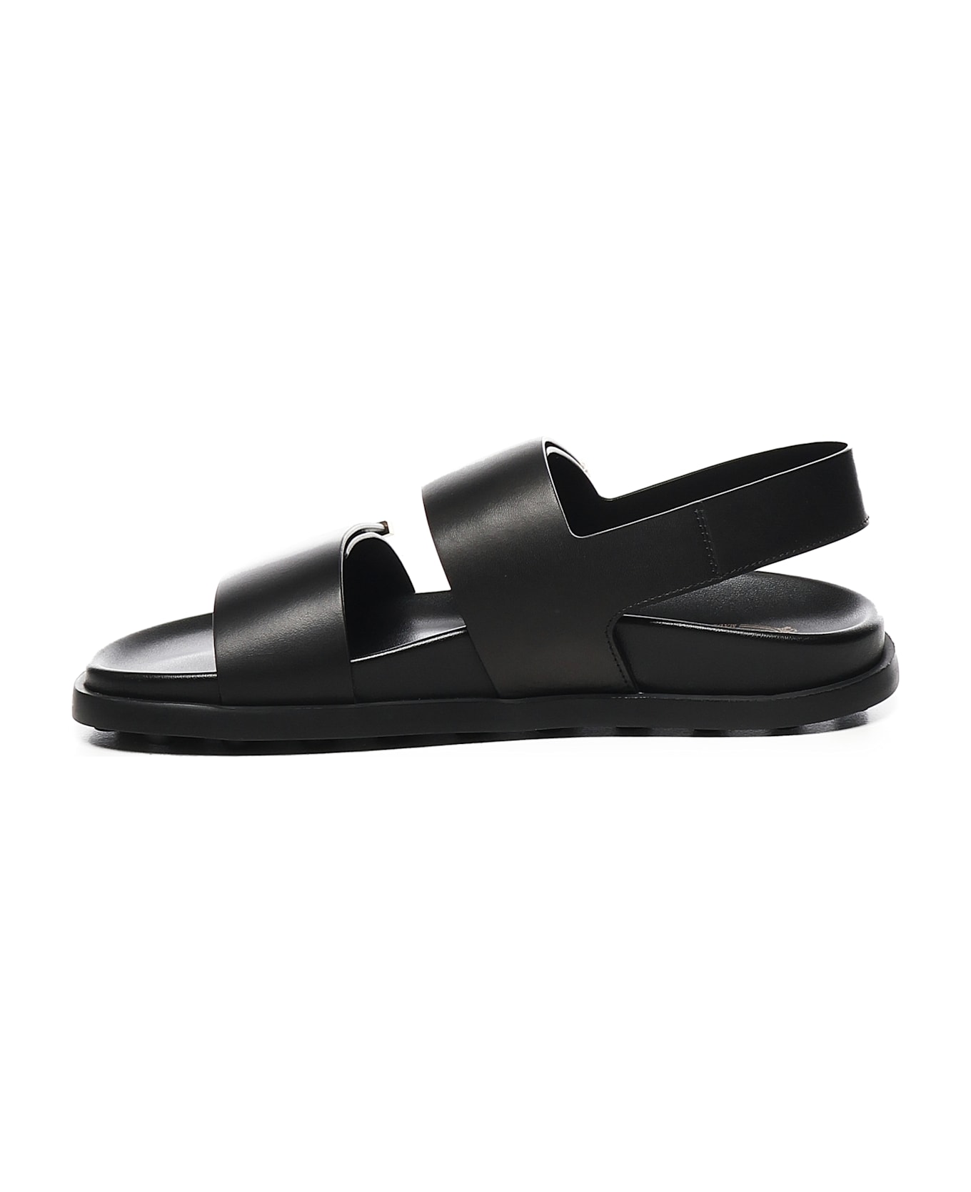 Tod's Leather Strap Sandal - Black