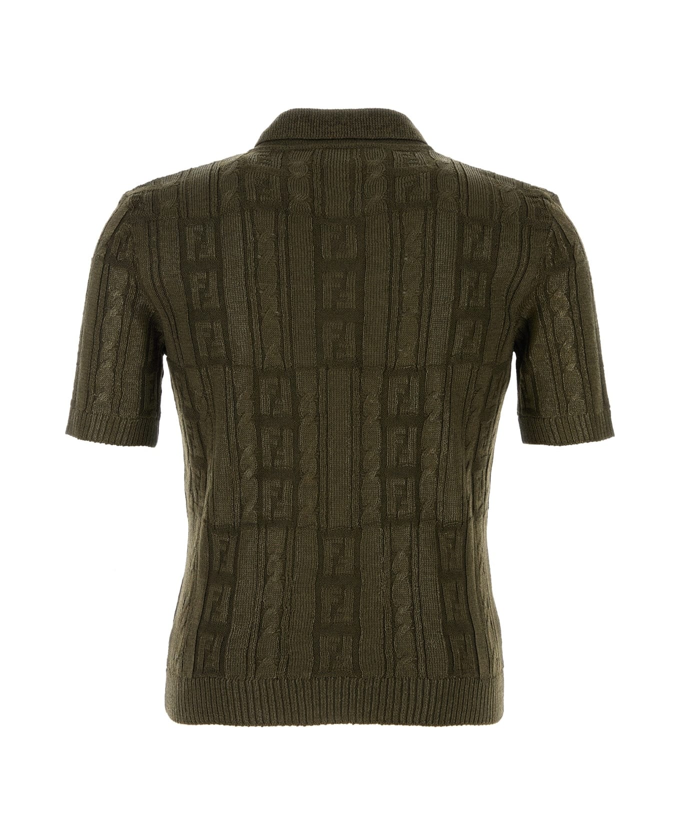 Fendi Knit Polo - GREEN