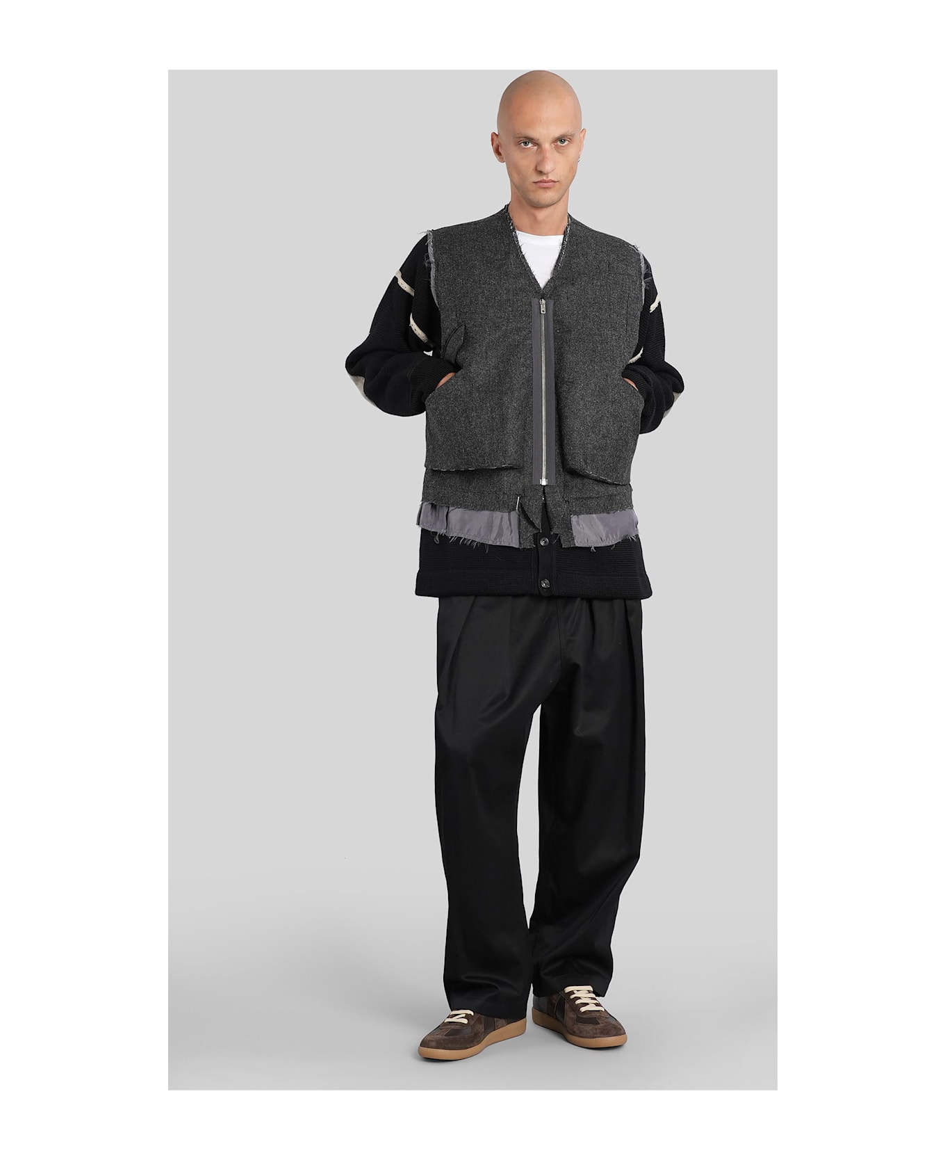Maison Margiela Vest In Grey Wool - grey