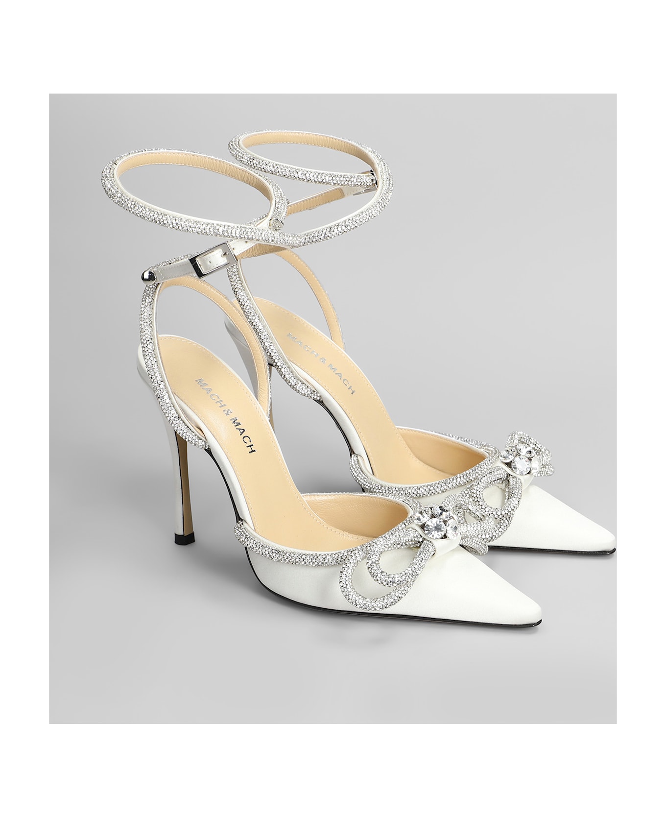 Mach 
Mach Pumps In White Silk - white