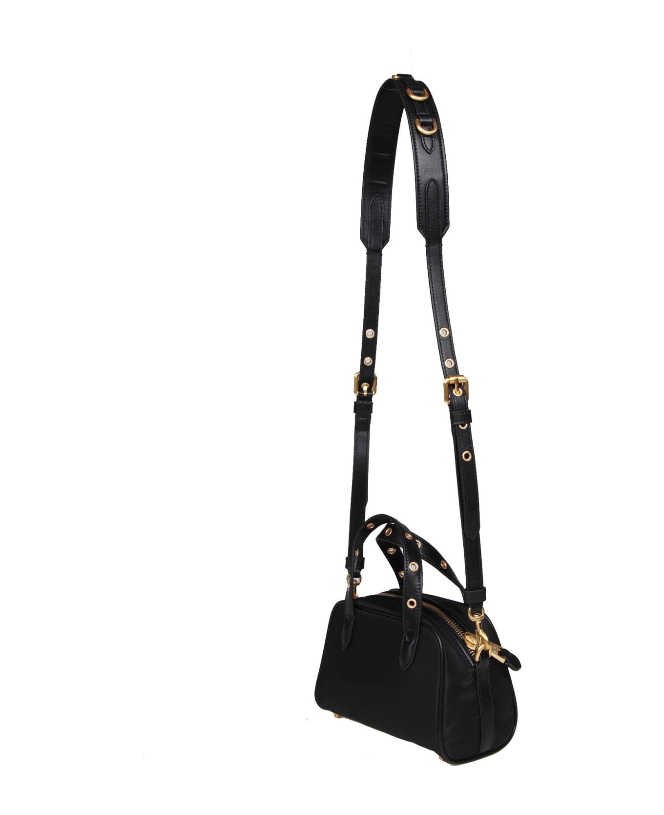 Moschino Handbag In Nylon With Logo Lettering Moschino - BLACK