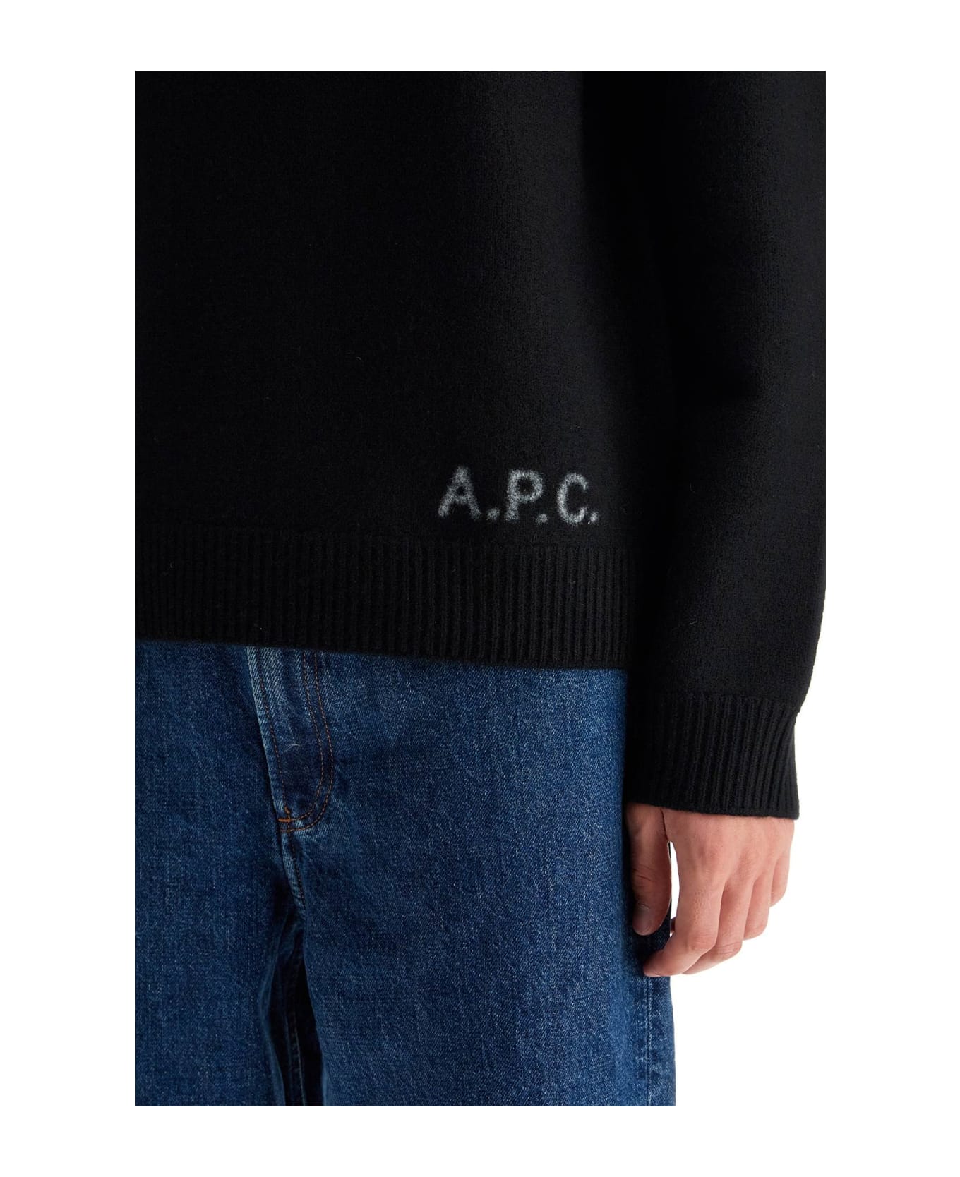 A.P.C. 'compact Wool Edward Pullover Sweater - NOIR (Black)