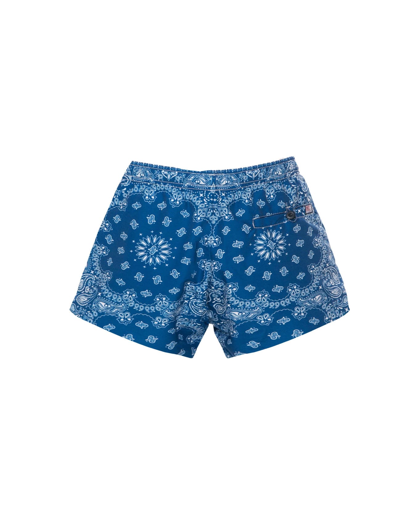 MC2 Saint Barth Man Swim Shorts With Paisley Print - BLUE