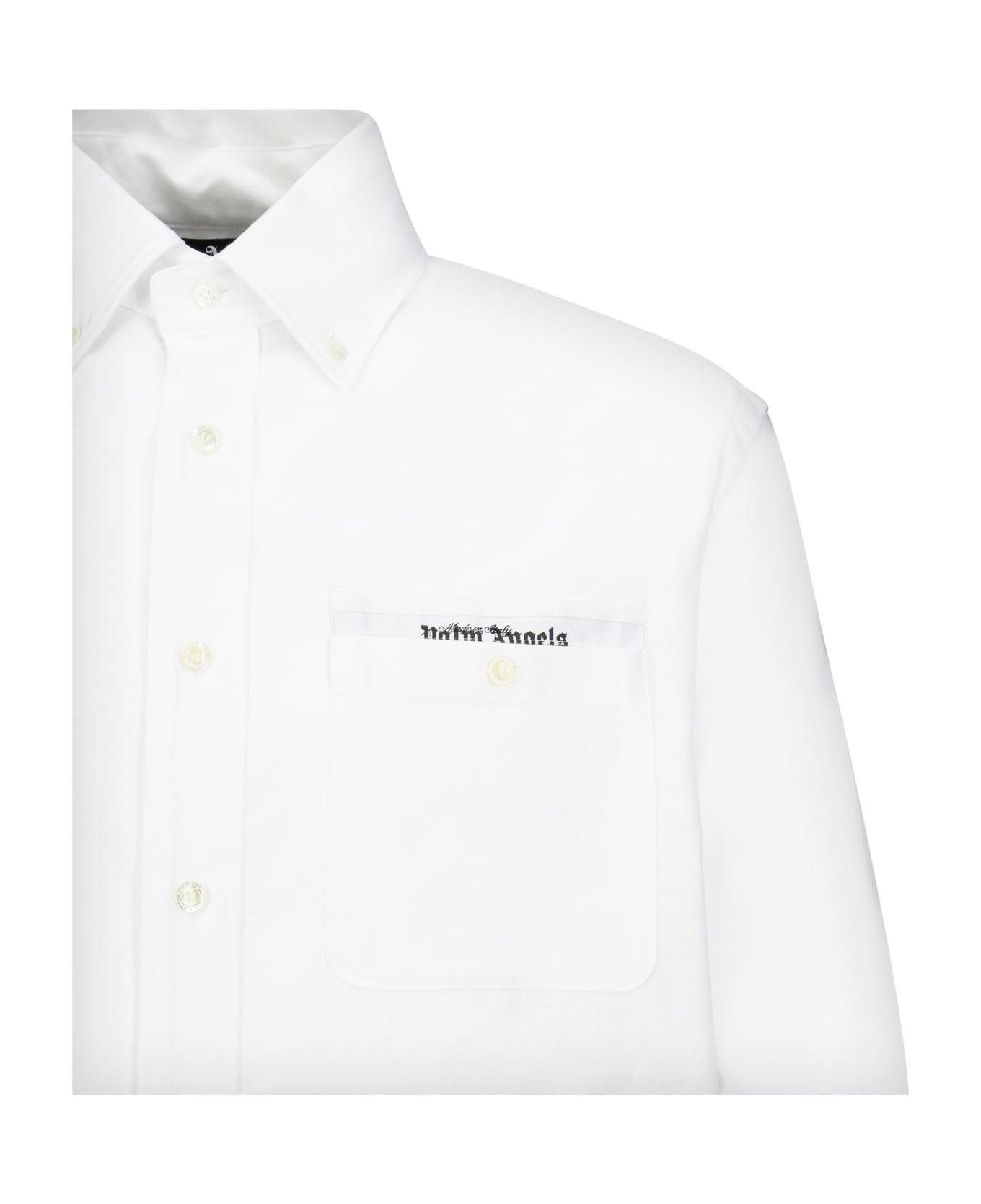 Palm Angels White Shirt With Pocket - White