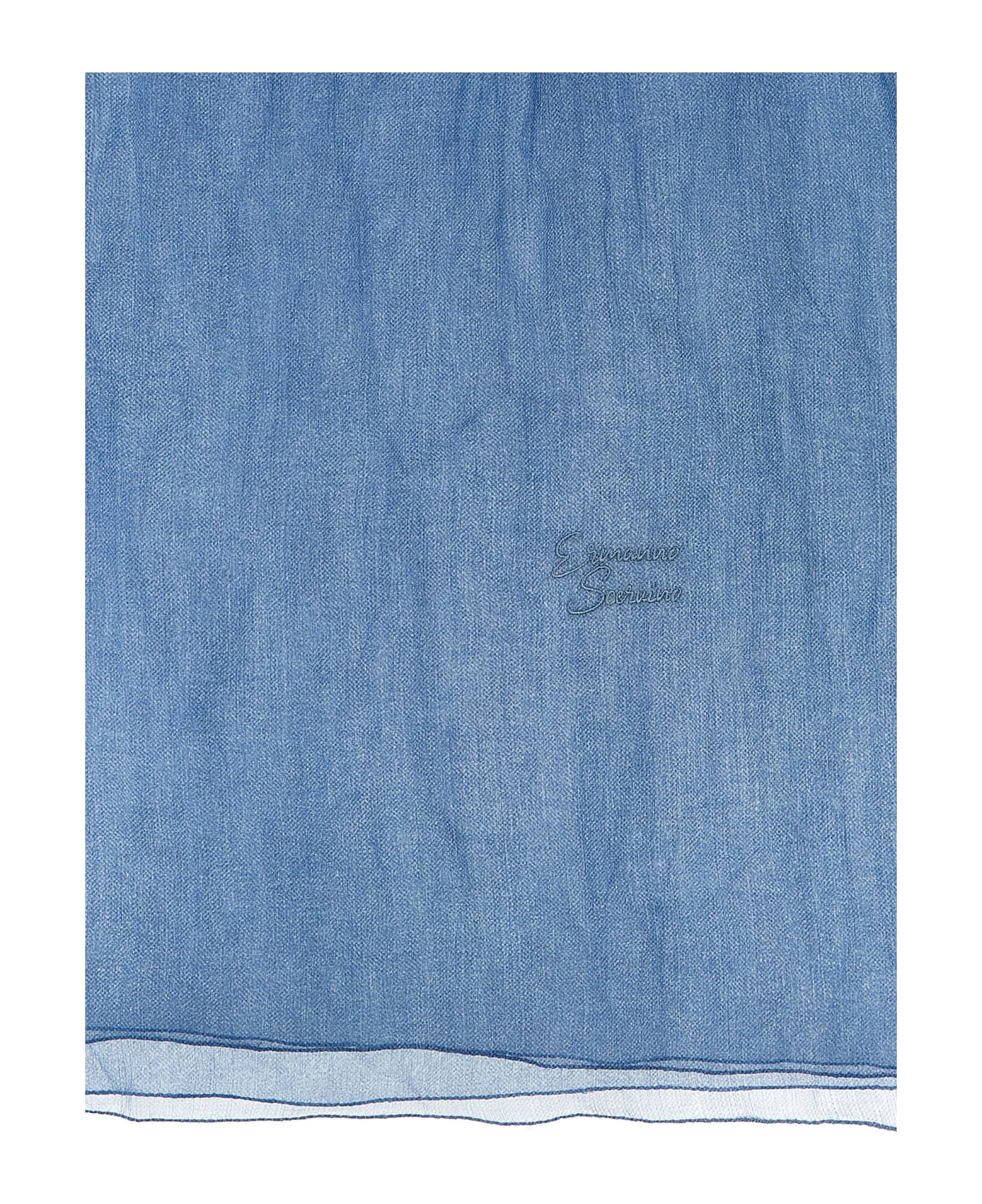 Ermanno Scervino Silk Scarf - Light Blue スカーフ＆ストール