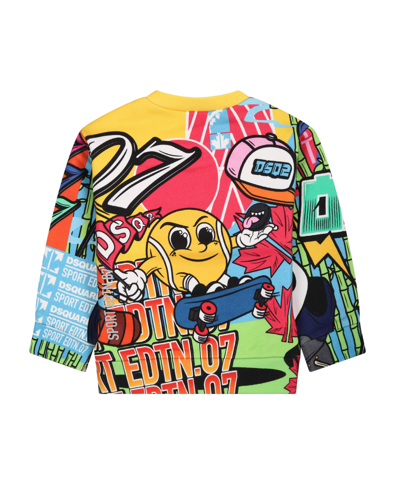 Dsquared2 Multicolor Sweatshirt For Baby Boy With Shibuya Print - Multicolor