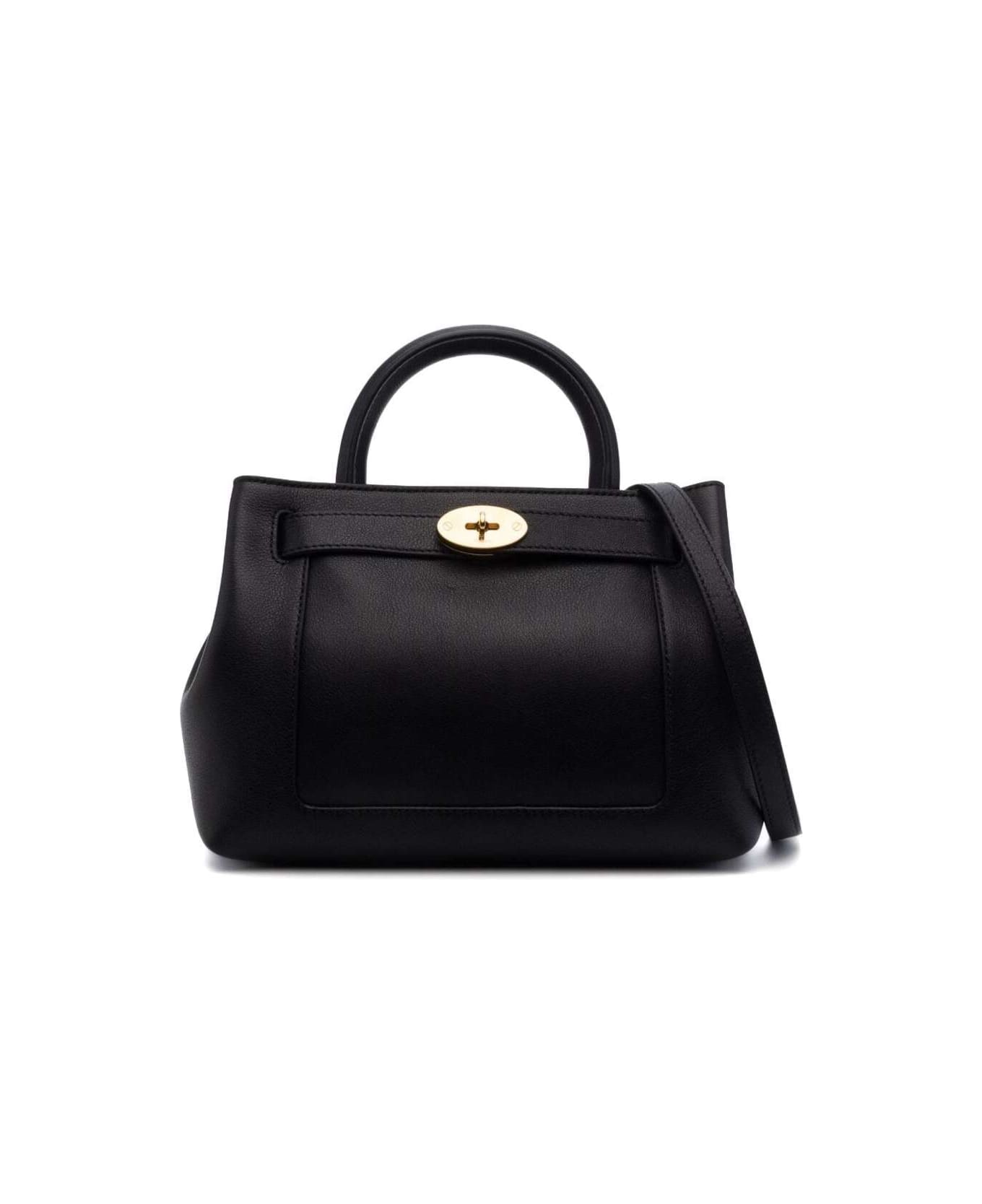 Mulberry Black Hand Bag With Single Handle And Gold-tone Details In Leather Woman - Black