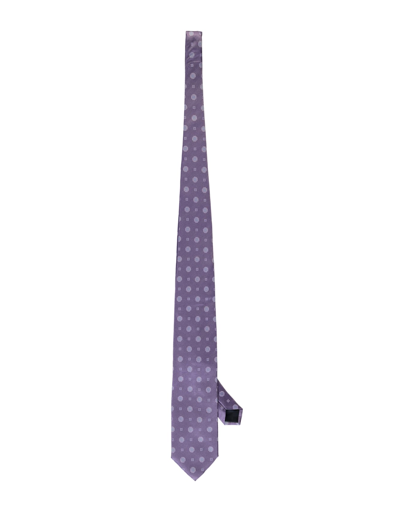 Corneliani Jacquard Silk Tie - purple